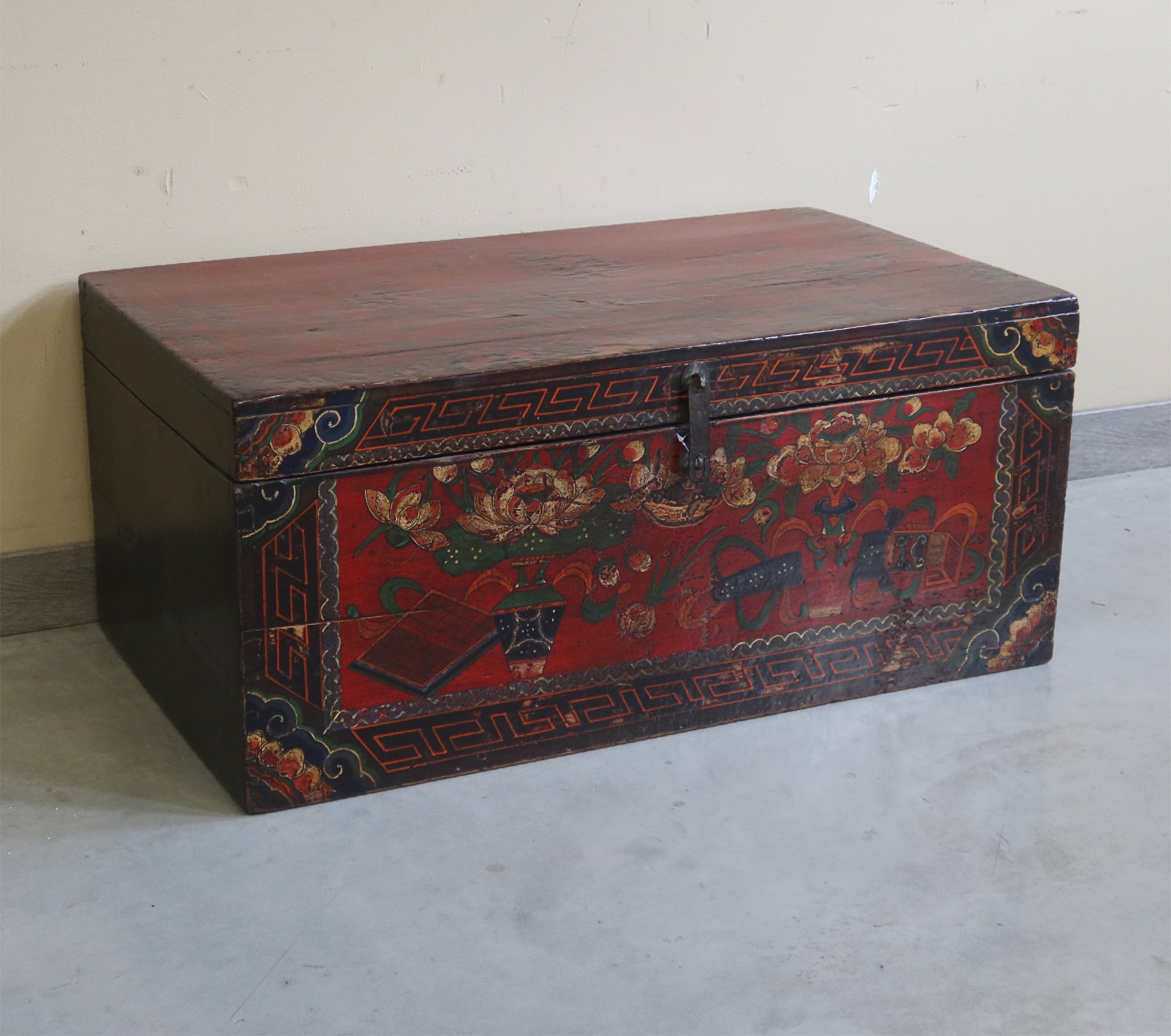 BAULE MONGOLIA DECORO FLOREALE