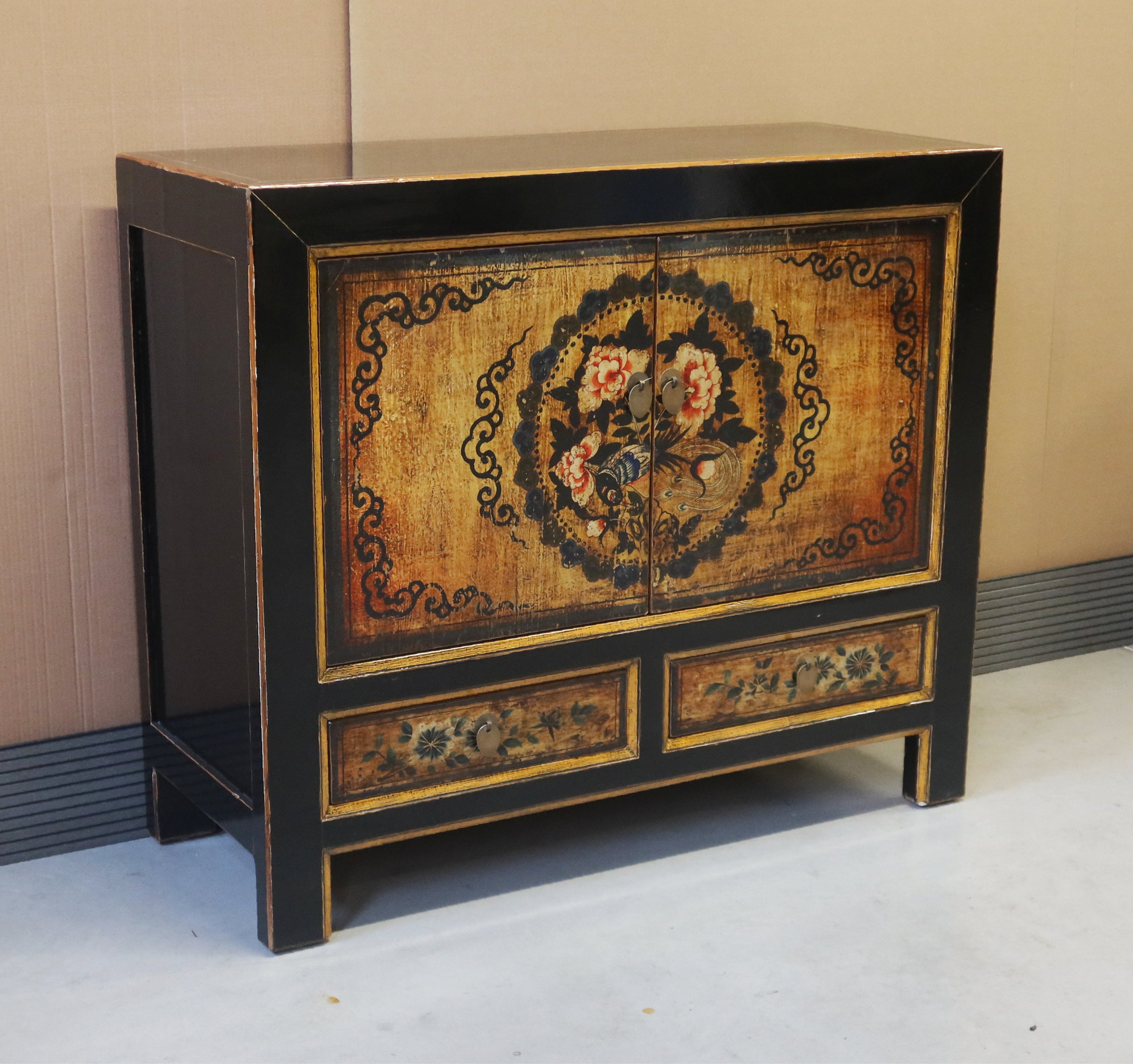 CREDENZA MONGOLIA LACCA DECORATA