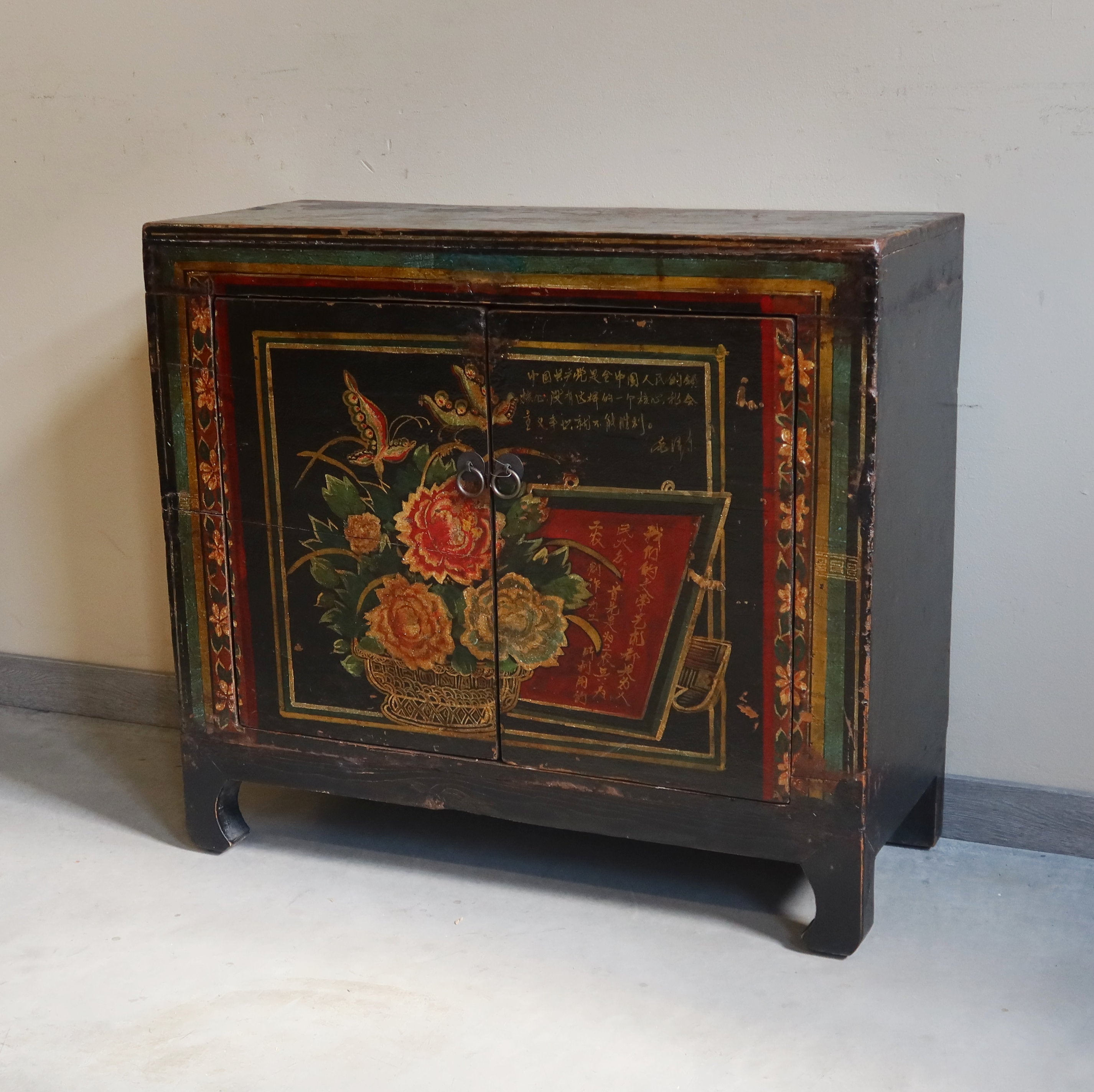 BAULE CINESE DECORATO CON APERTURA FRONTALE
