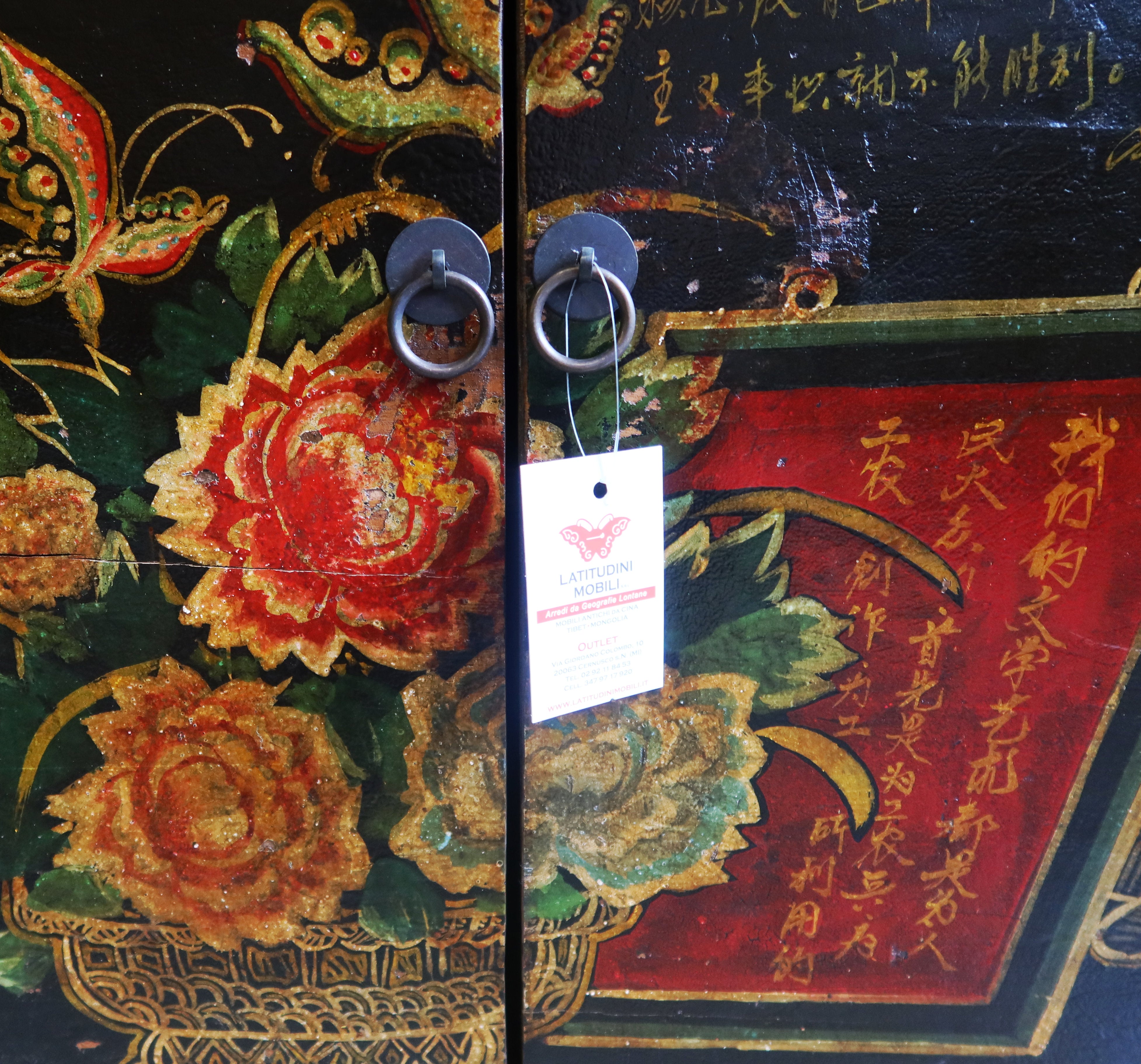 BAULE CINESE DECORATO CON APERTURA FRONTALE