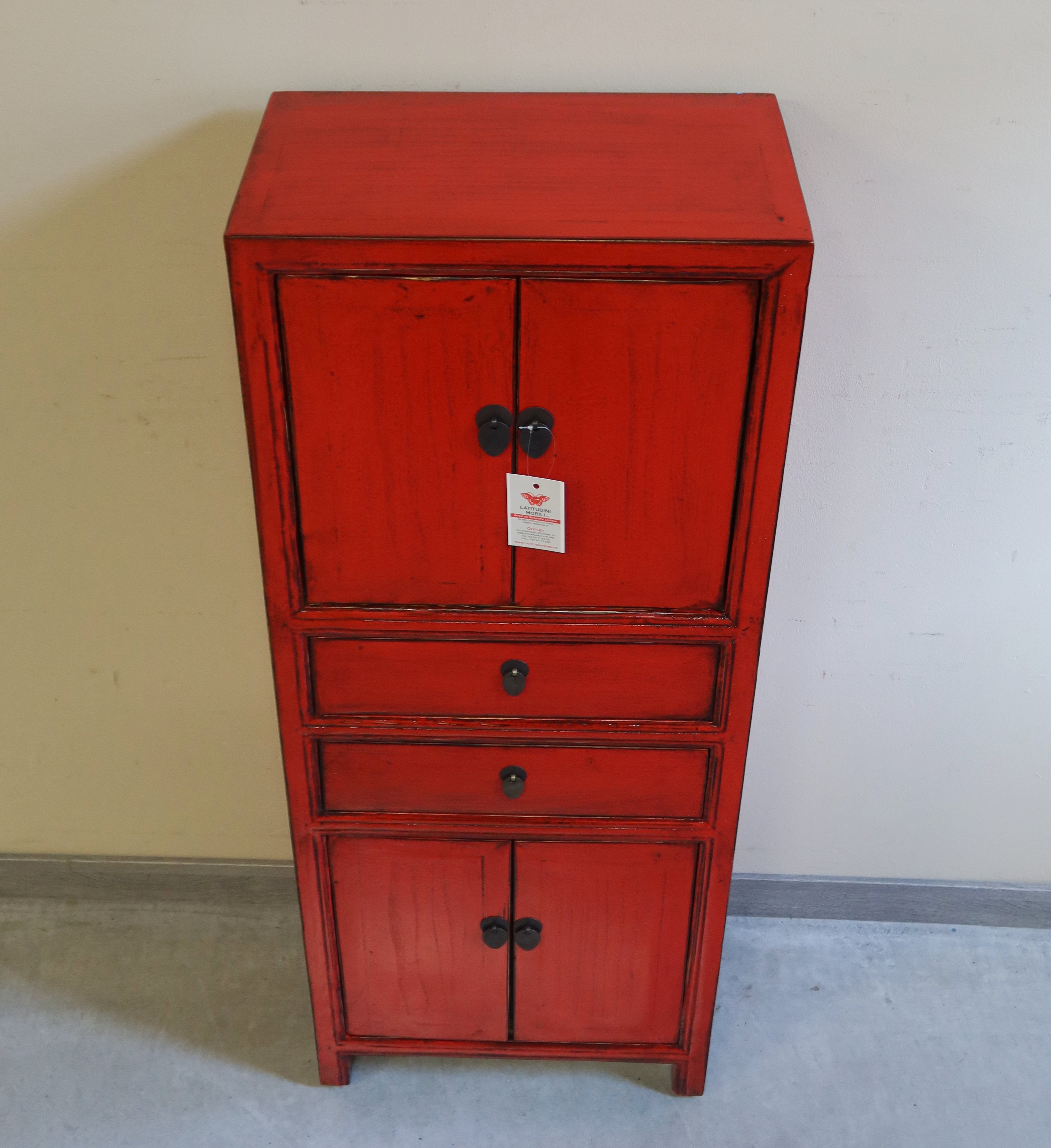 STRETTO ARMADIETTO LACCA ROSSA