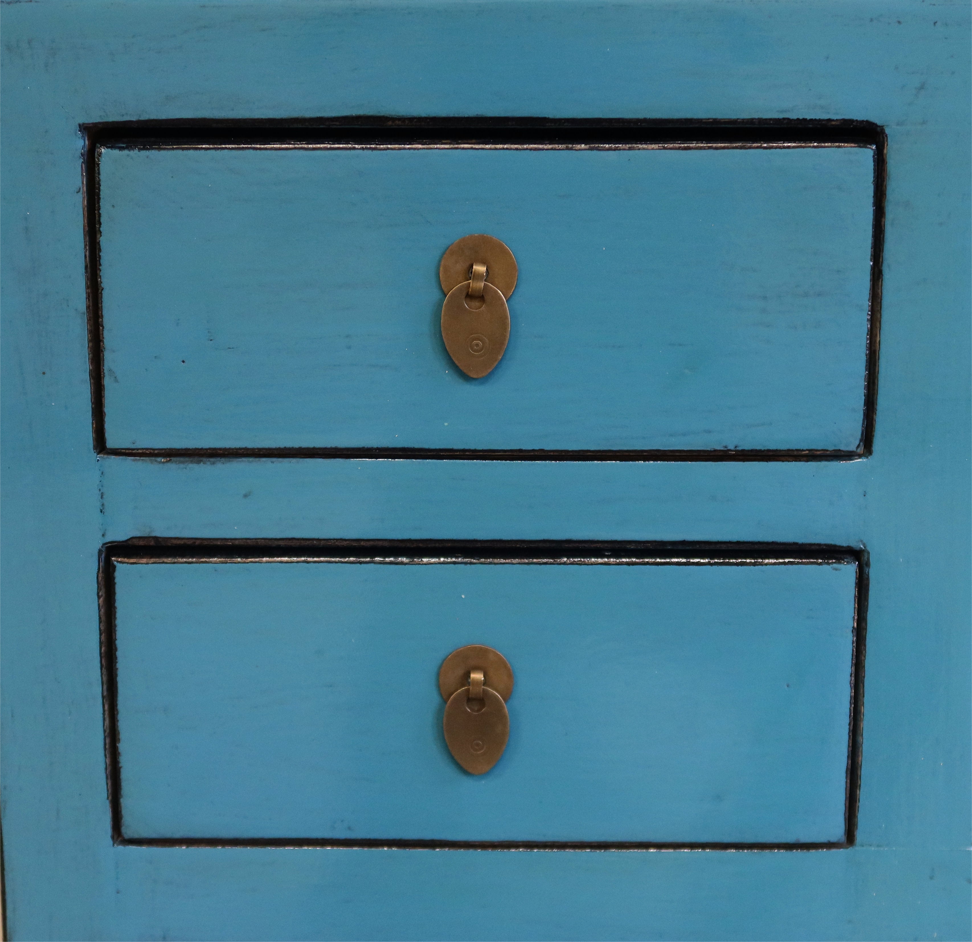 CONSOLLE CINESE LACCA AZZURRA