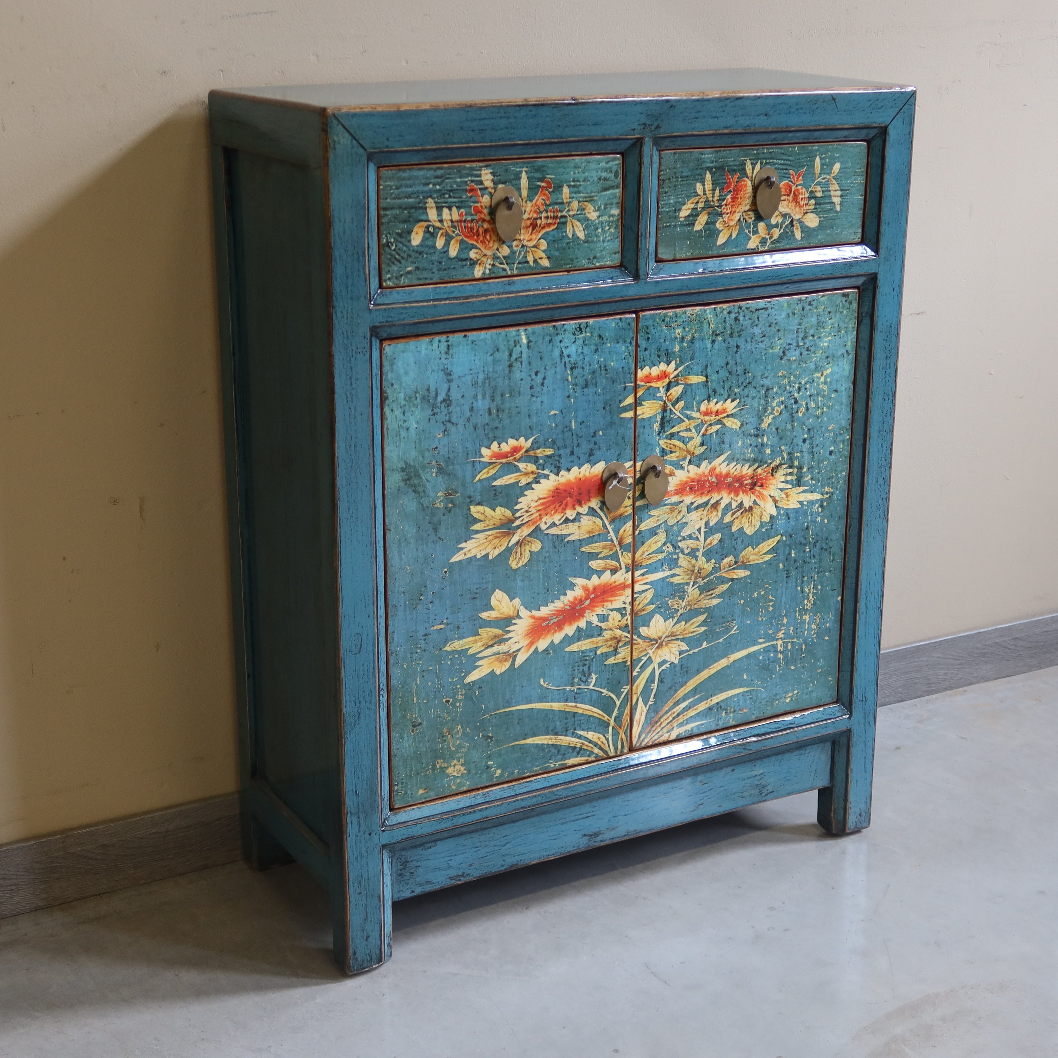 CREDENZINA MONGOLIA DECORATA