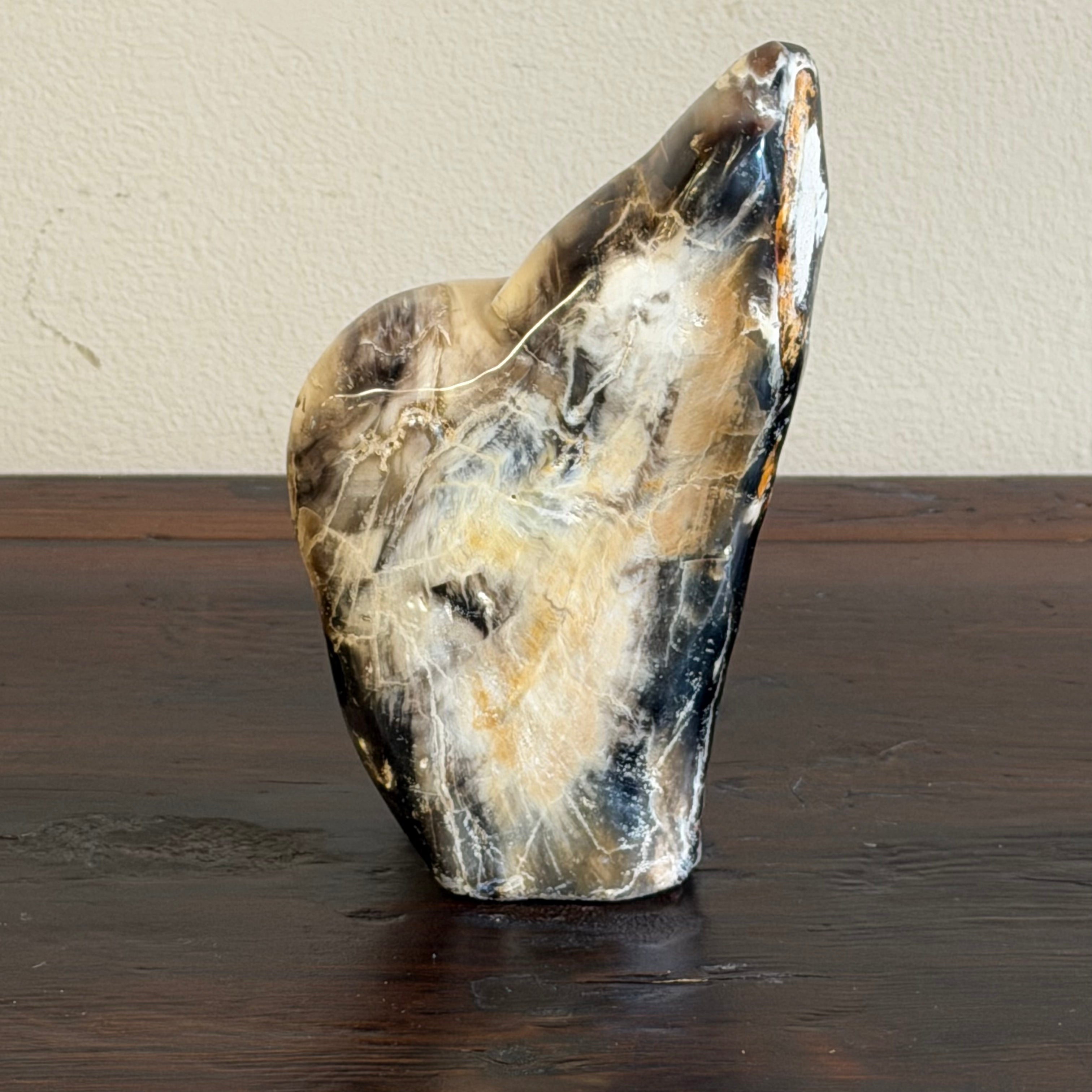 Scultura soprammobile in legno pietrificato - 50007 C