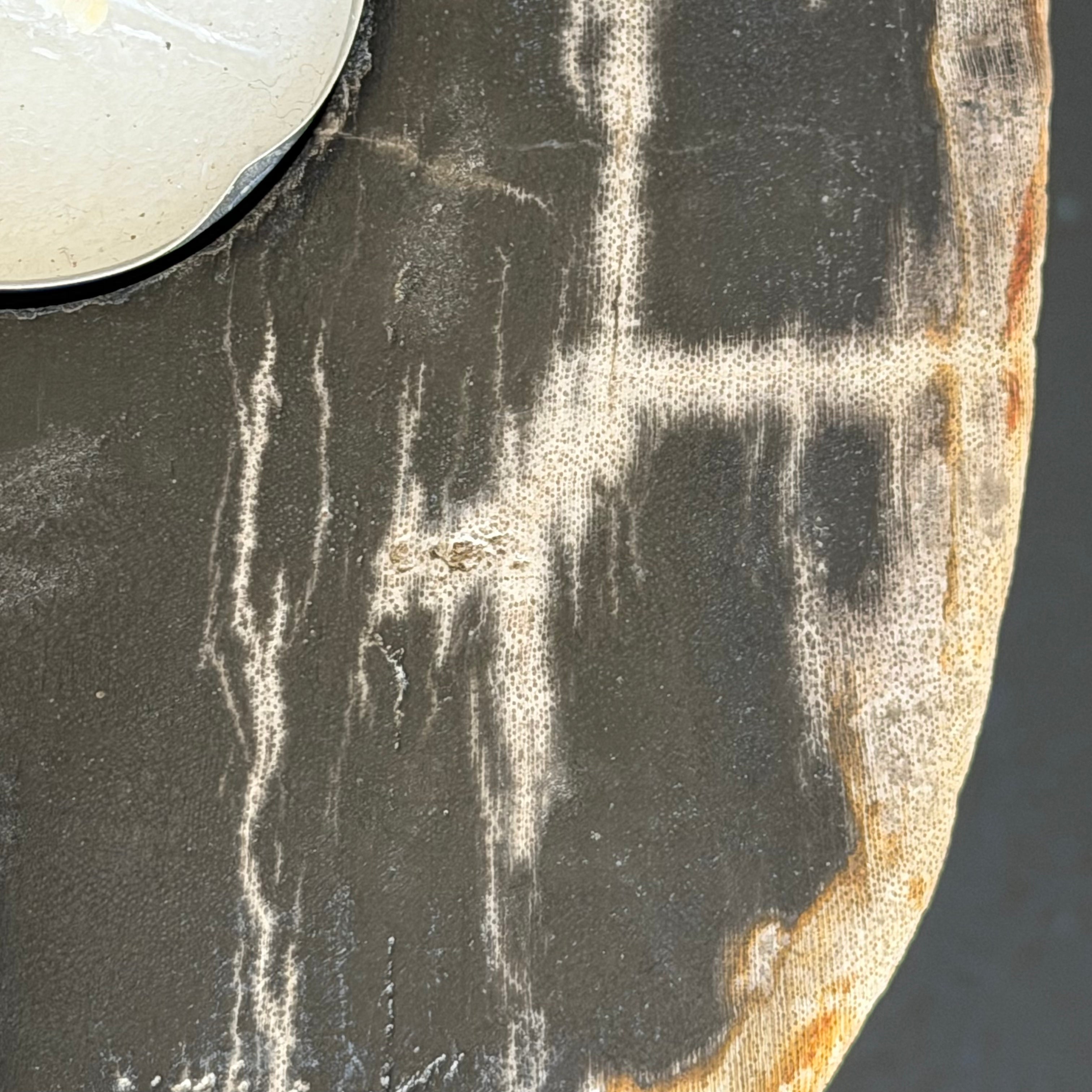 Portacandele in legno pietrificato - 50001