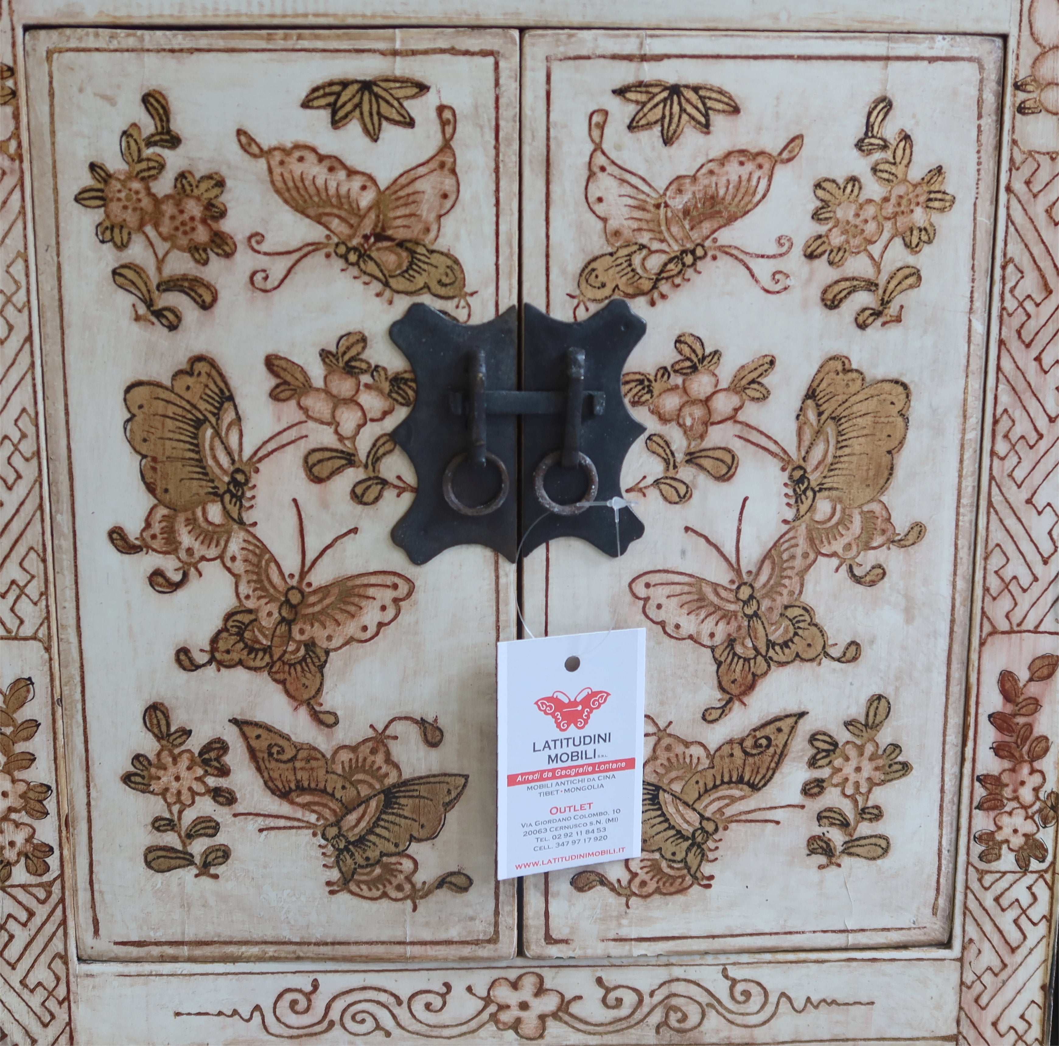 COMODINI CINESI SHANXI LACCA DECORATA