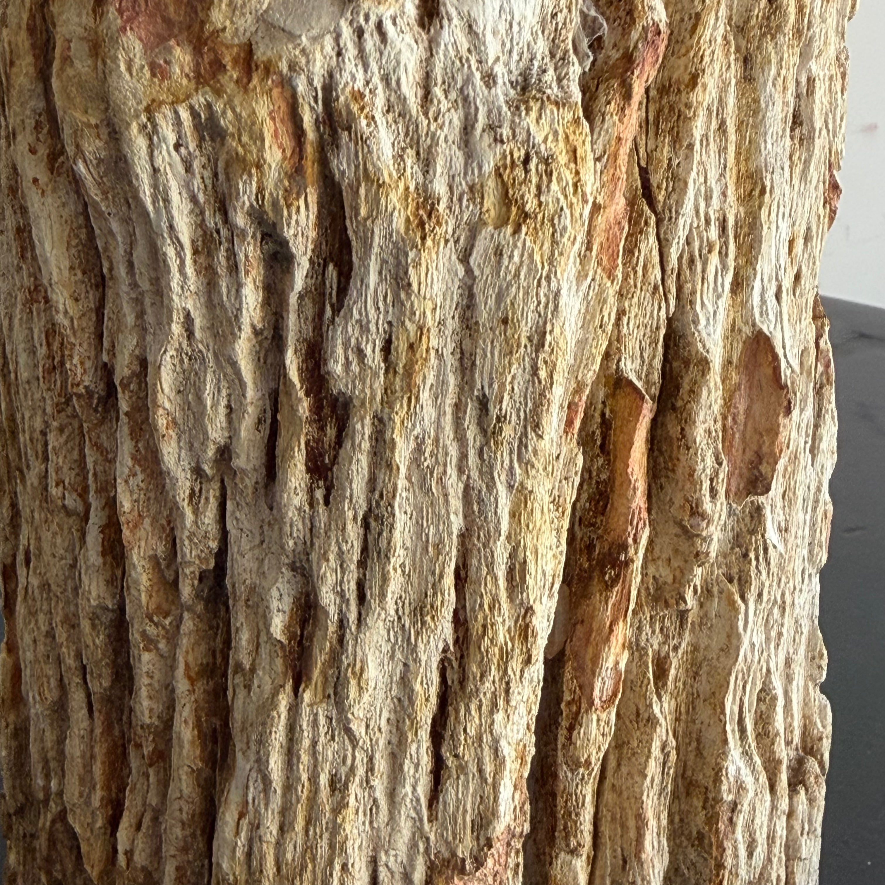 Portacandele in legno pietrificato - 61312 B