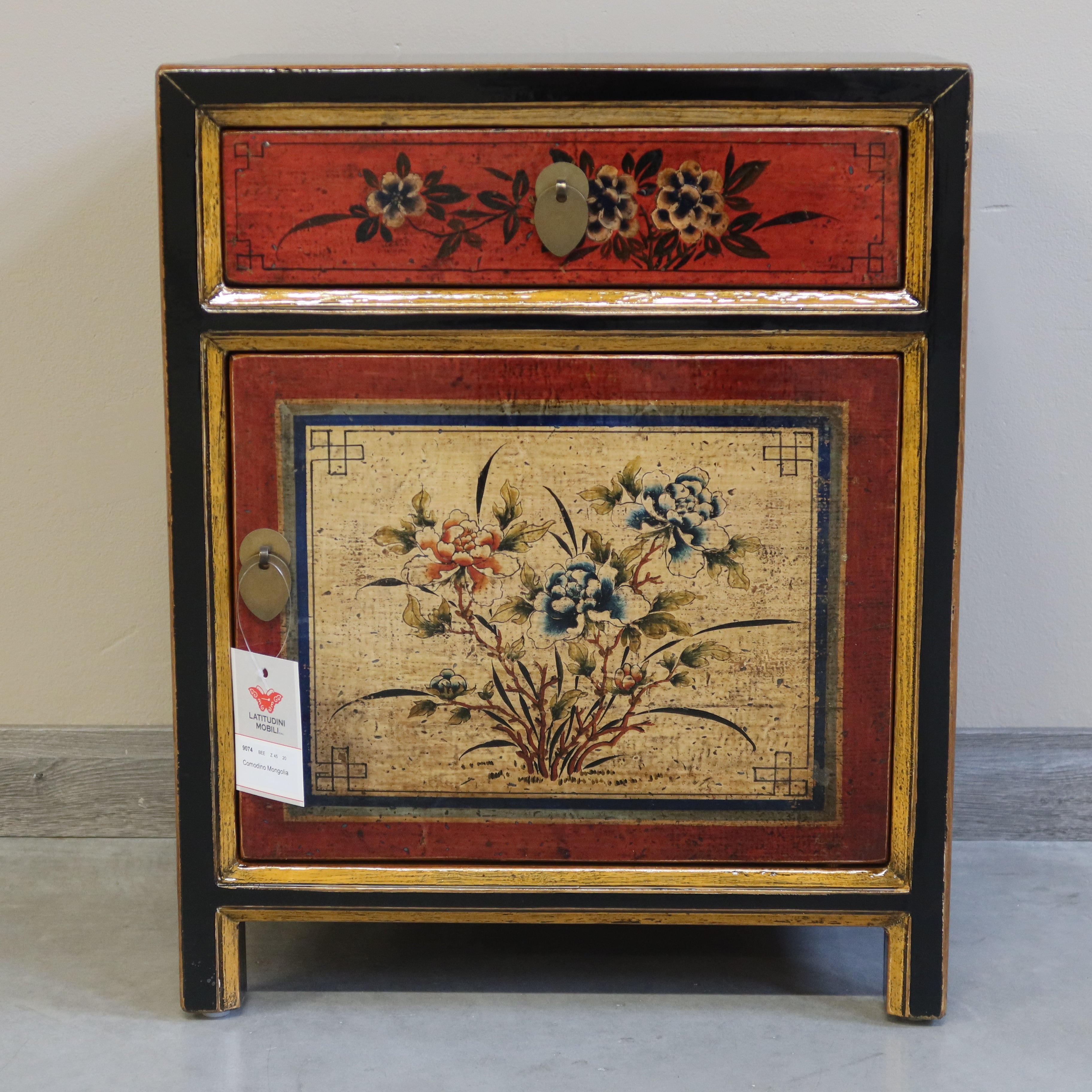 COMODINO MONGOLO DECORATO