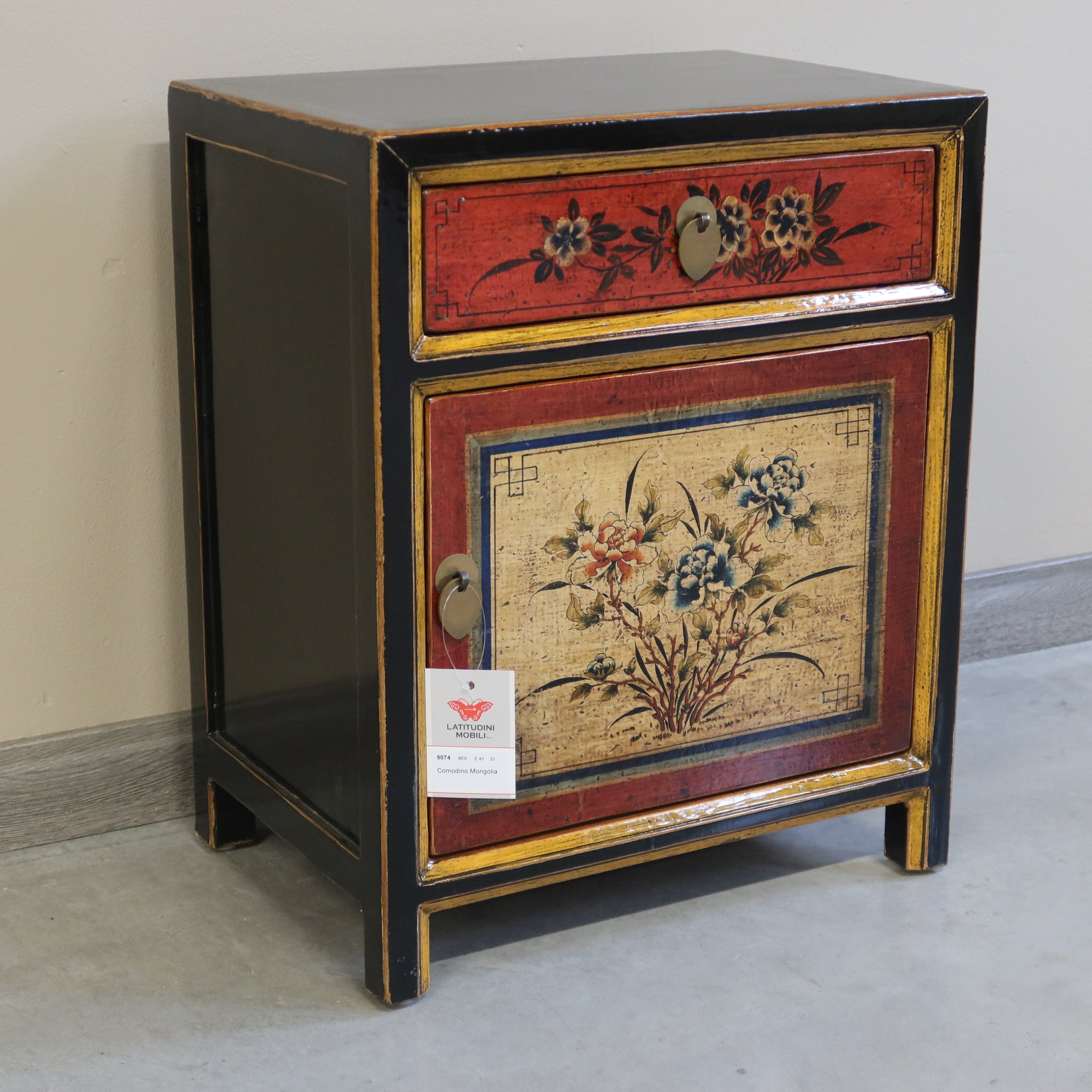 COMODINO MONGOLO DECORATO