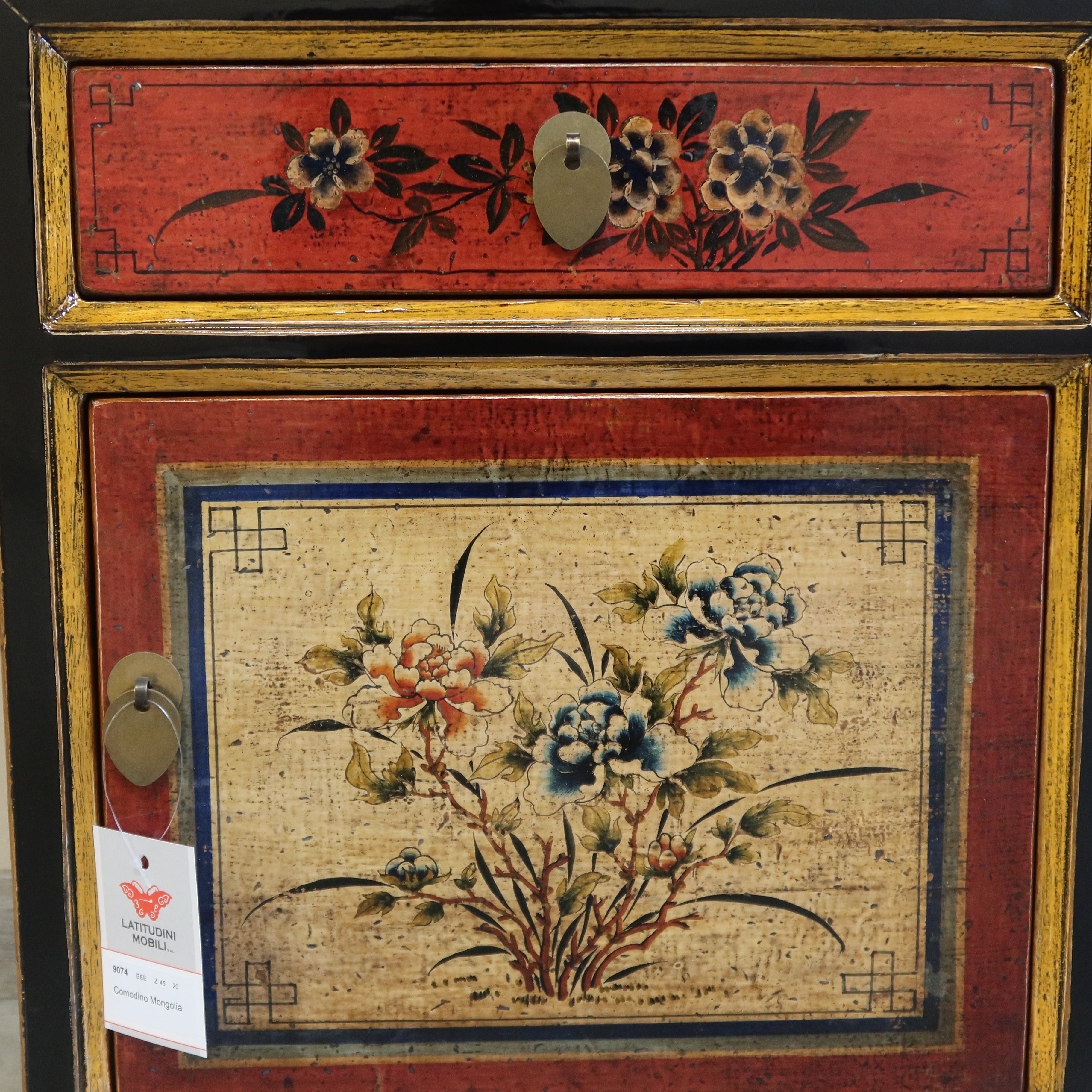 COMODINO MONGOLO DECORATO