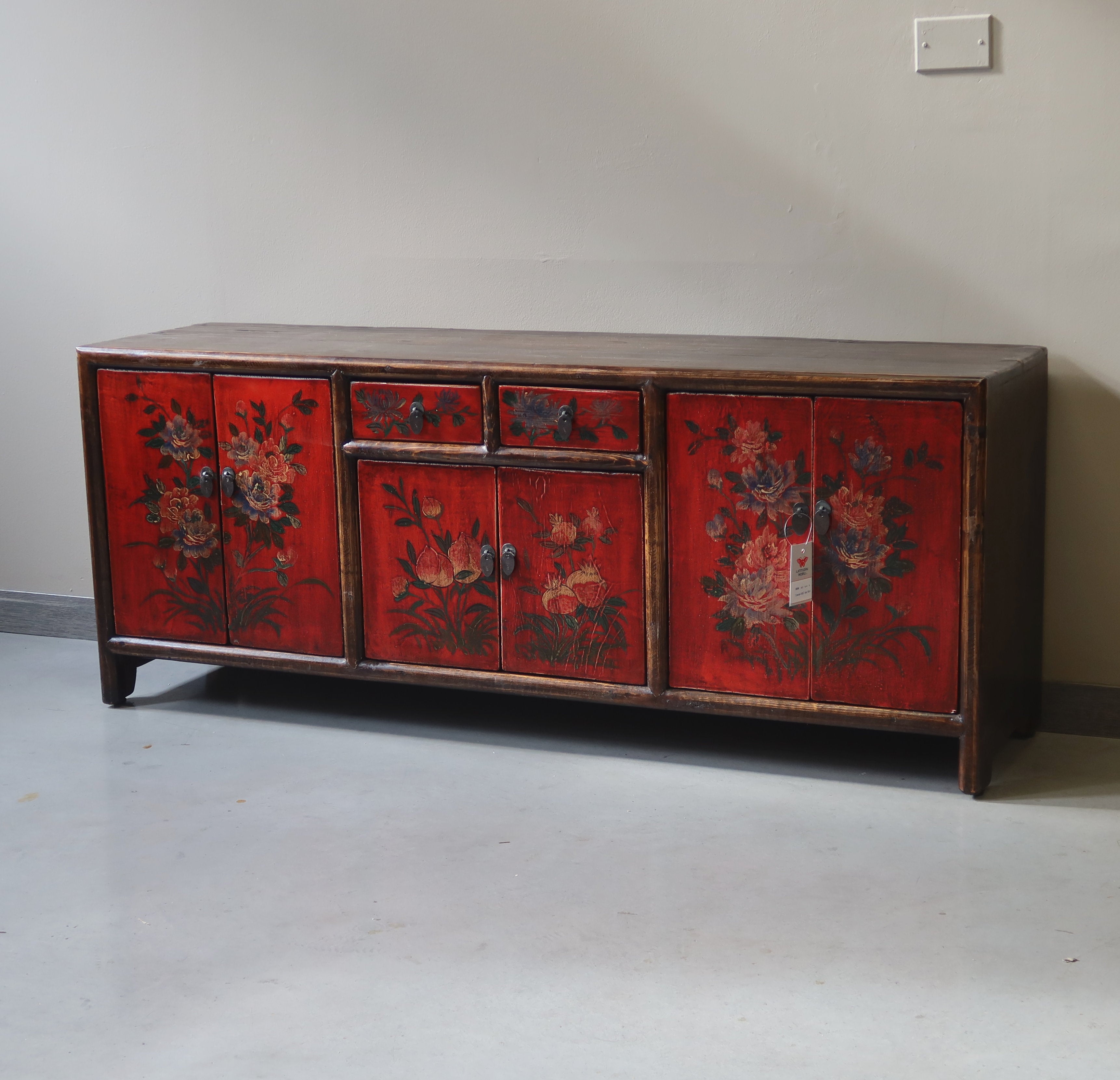 CASSAPANCA CINESE IN LACCA DECORATA