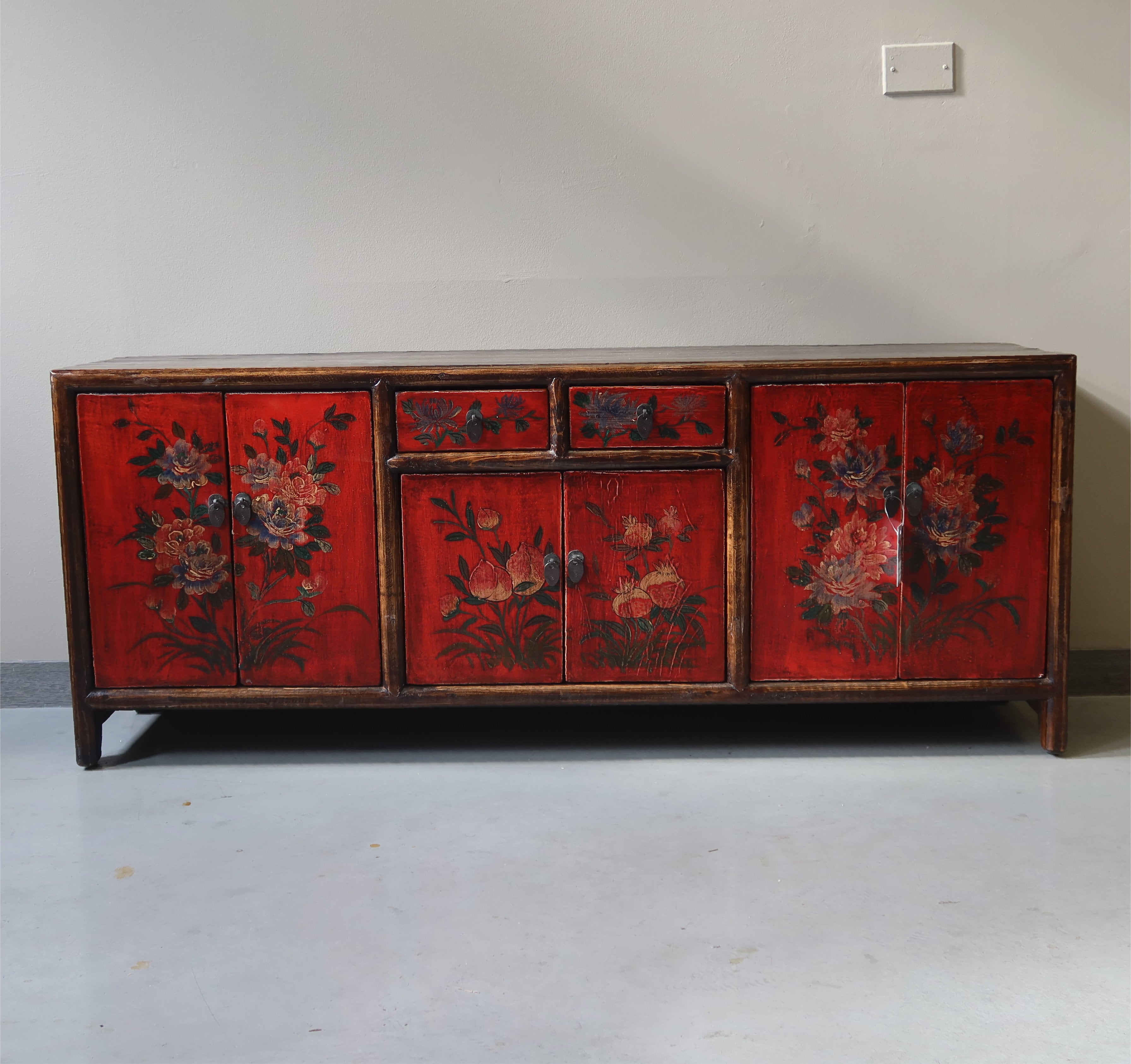 CASSAPANCA CINESE IN LACCA DECORATA