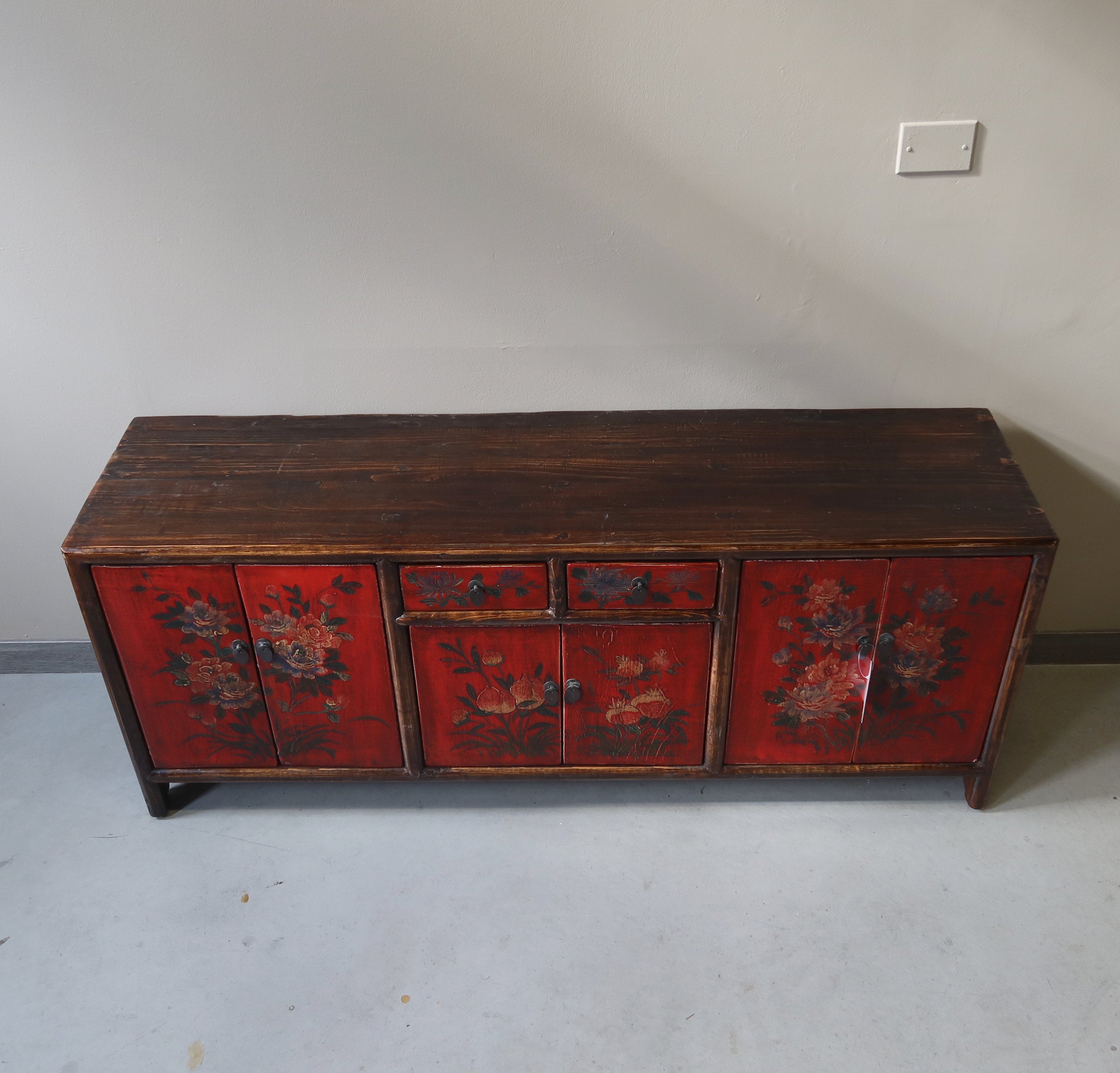 CASSAPANCA CINESE IN LACCA DECORATA