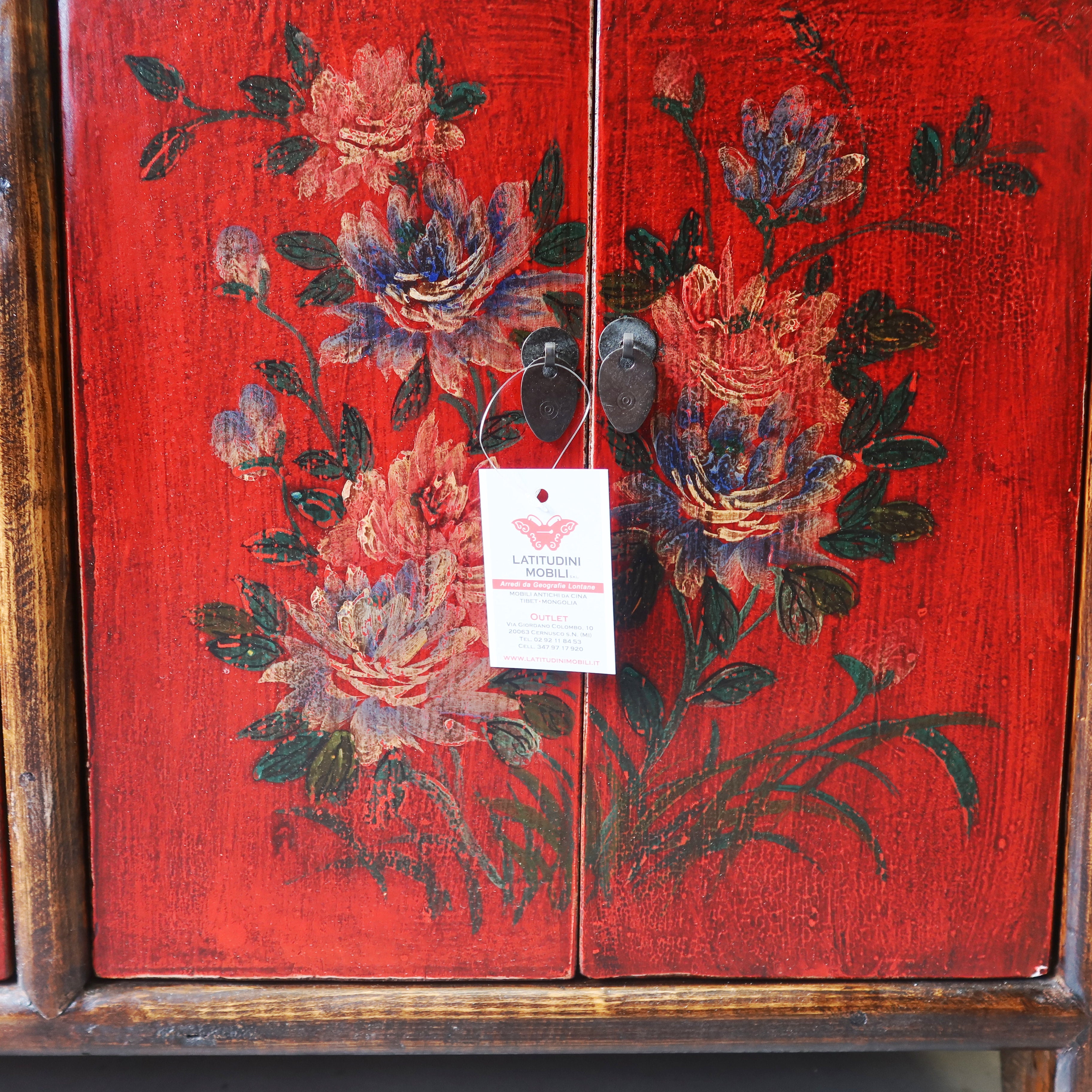 CASSAPANCA CINESE IN LACCA DECORATA