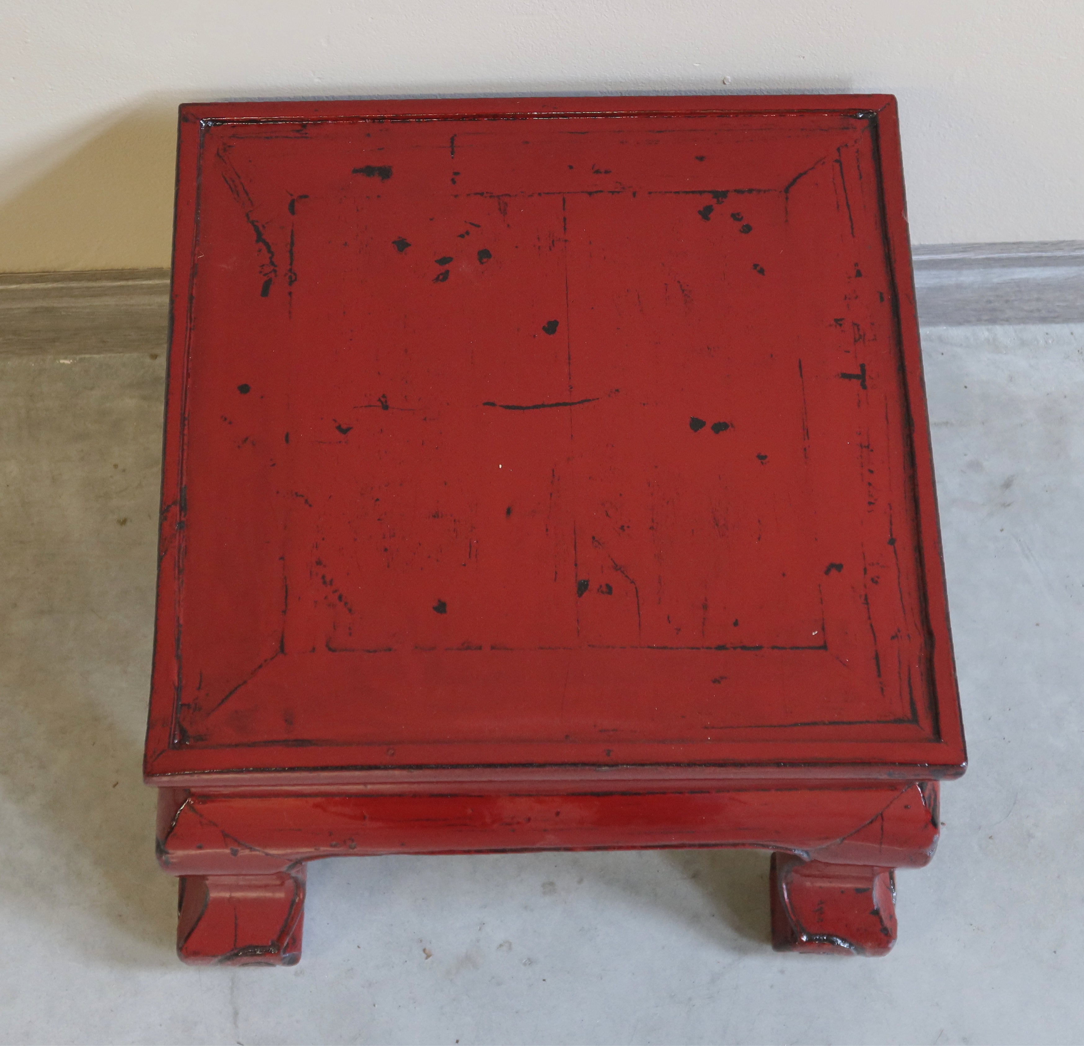 TAVOLINO OLMO CINESE LACCA BORDEUAX