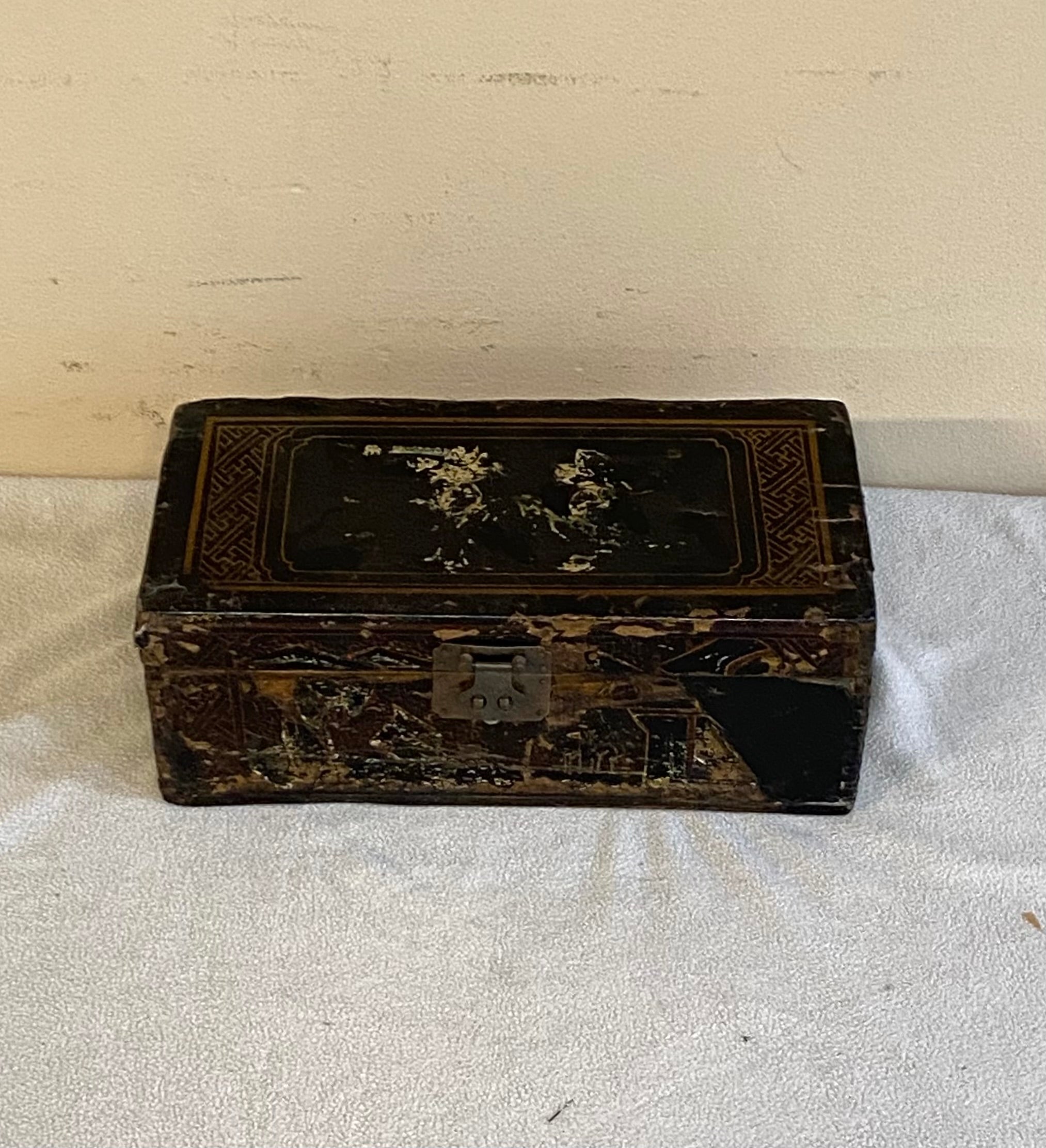 SCATOLA SHANXI NERA DECORATA