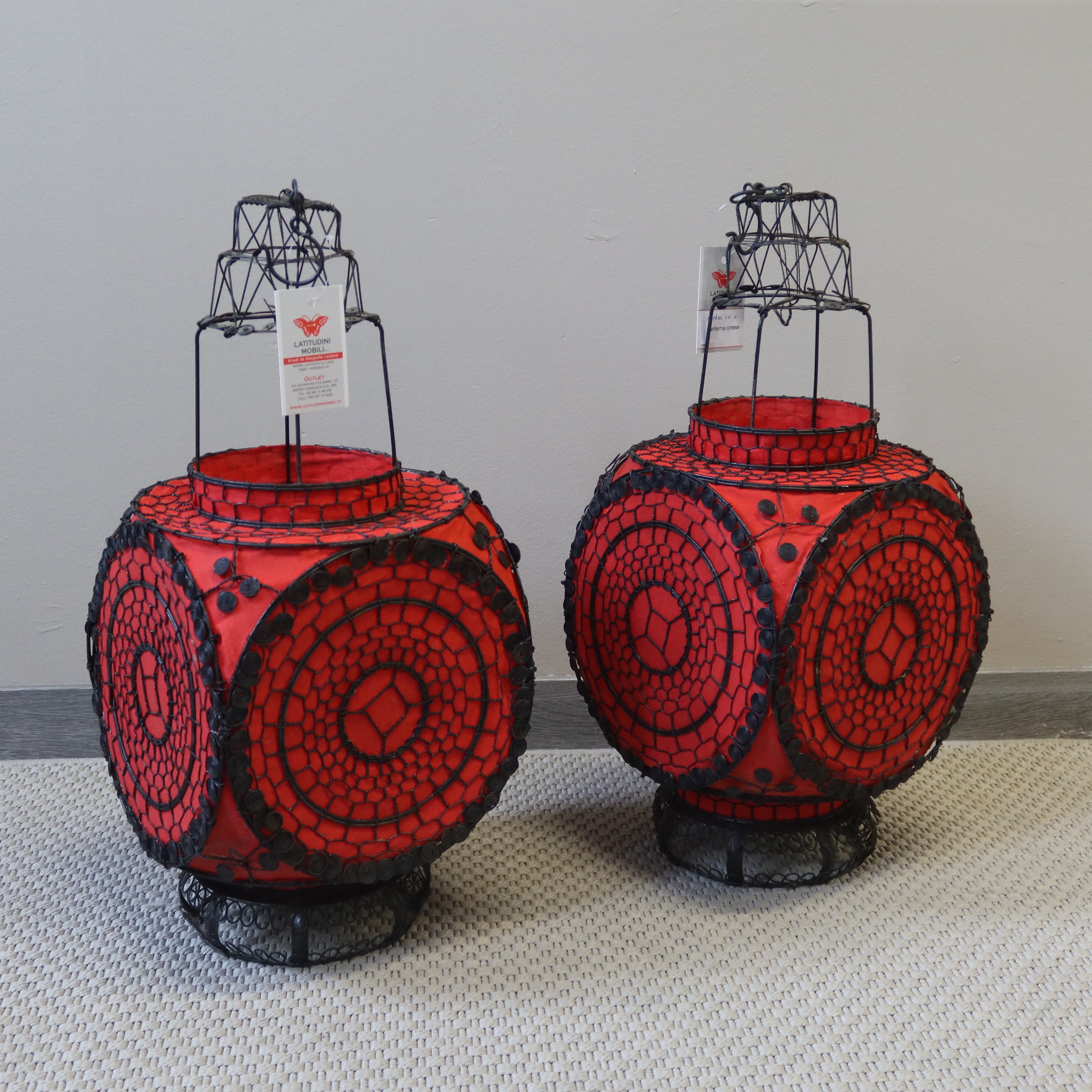 LANTERNA CINESE IN TELA COLORATA