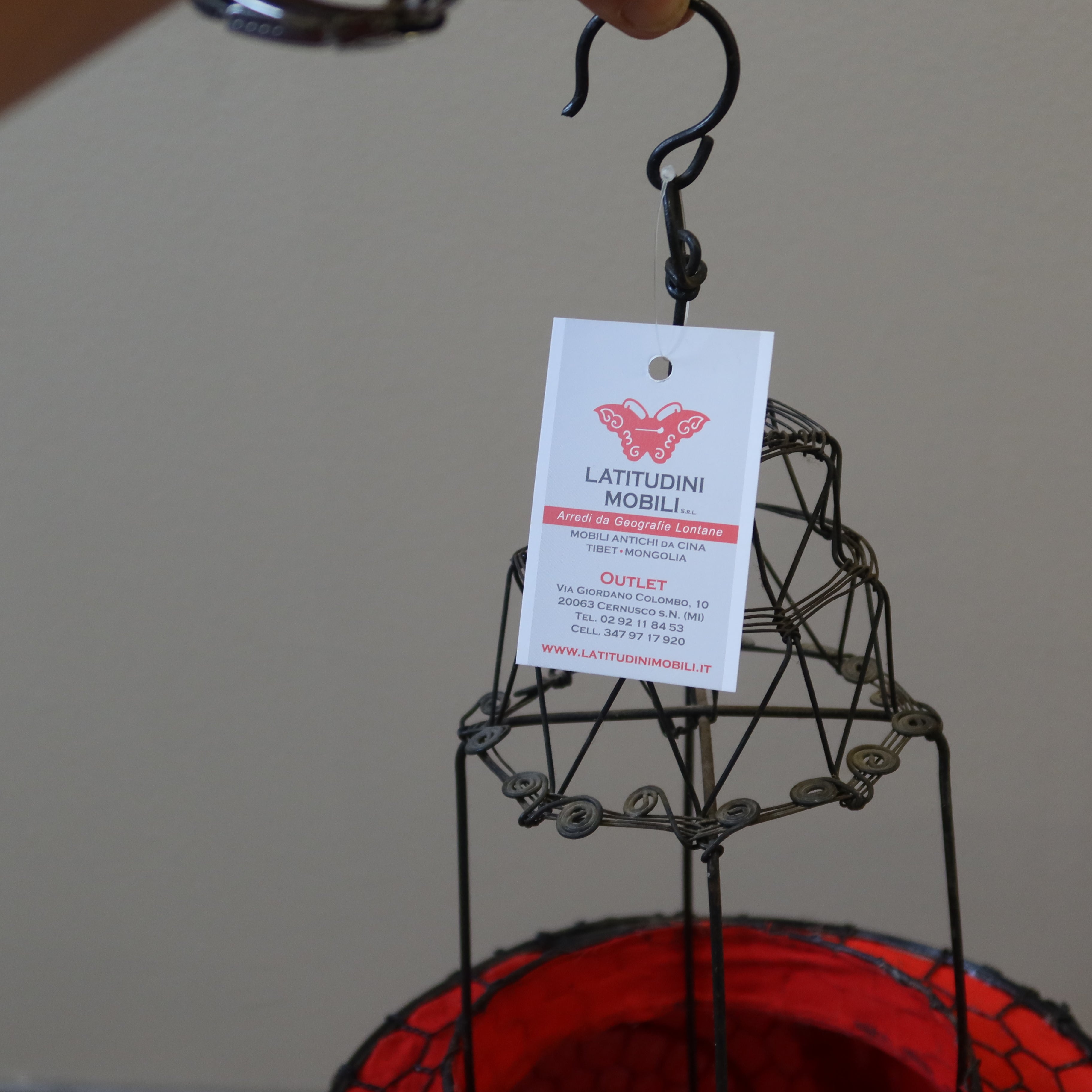 LANTERNA CINESE IN TELA COLORATA