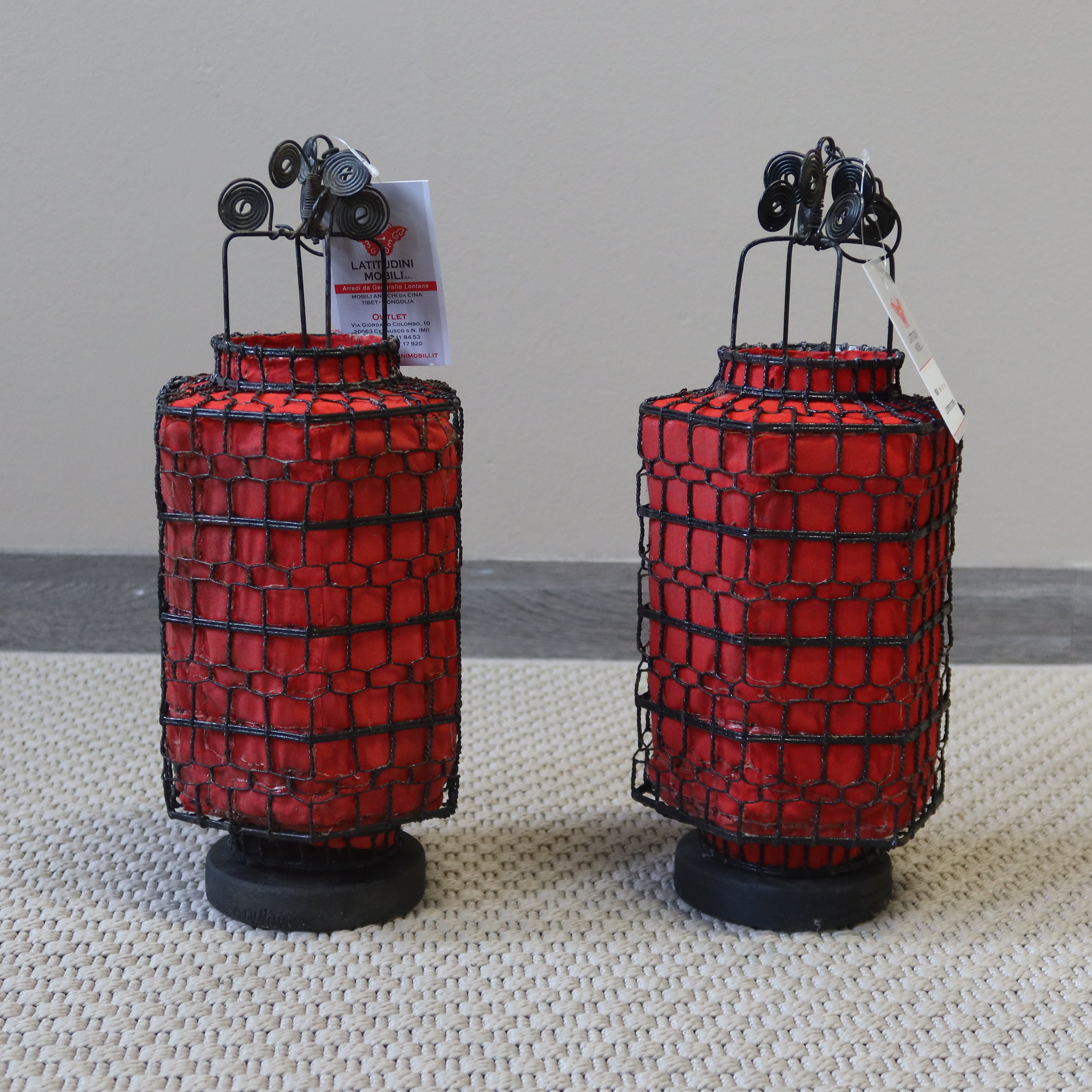 LANTERNA CINESE IN TELA COLORATA