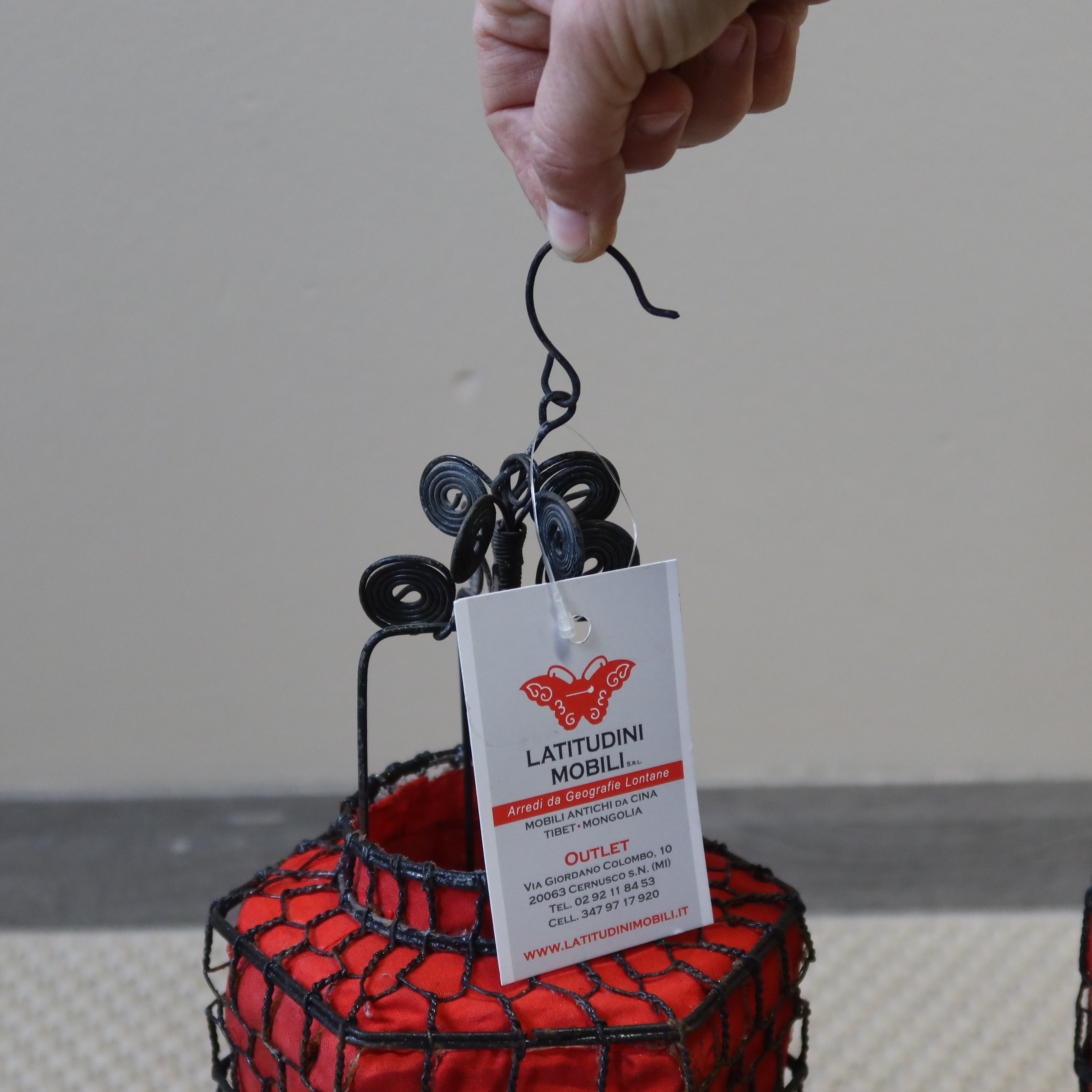 LANTERNA CINESE IN TELA COLORATA