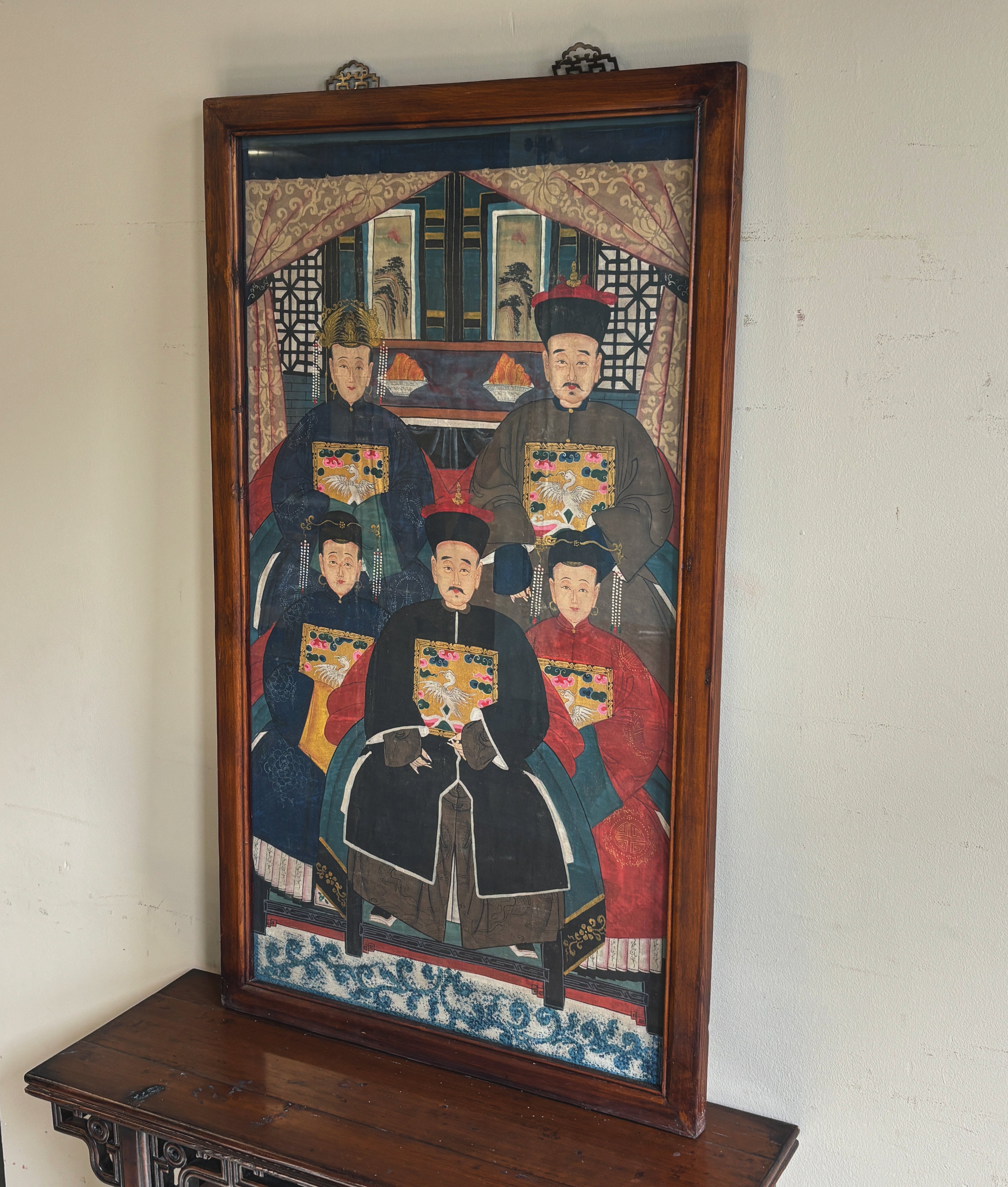 DIPINTO SU TELA "FAMIGLIA IMPERIALE" CINESE