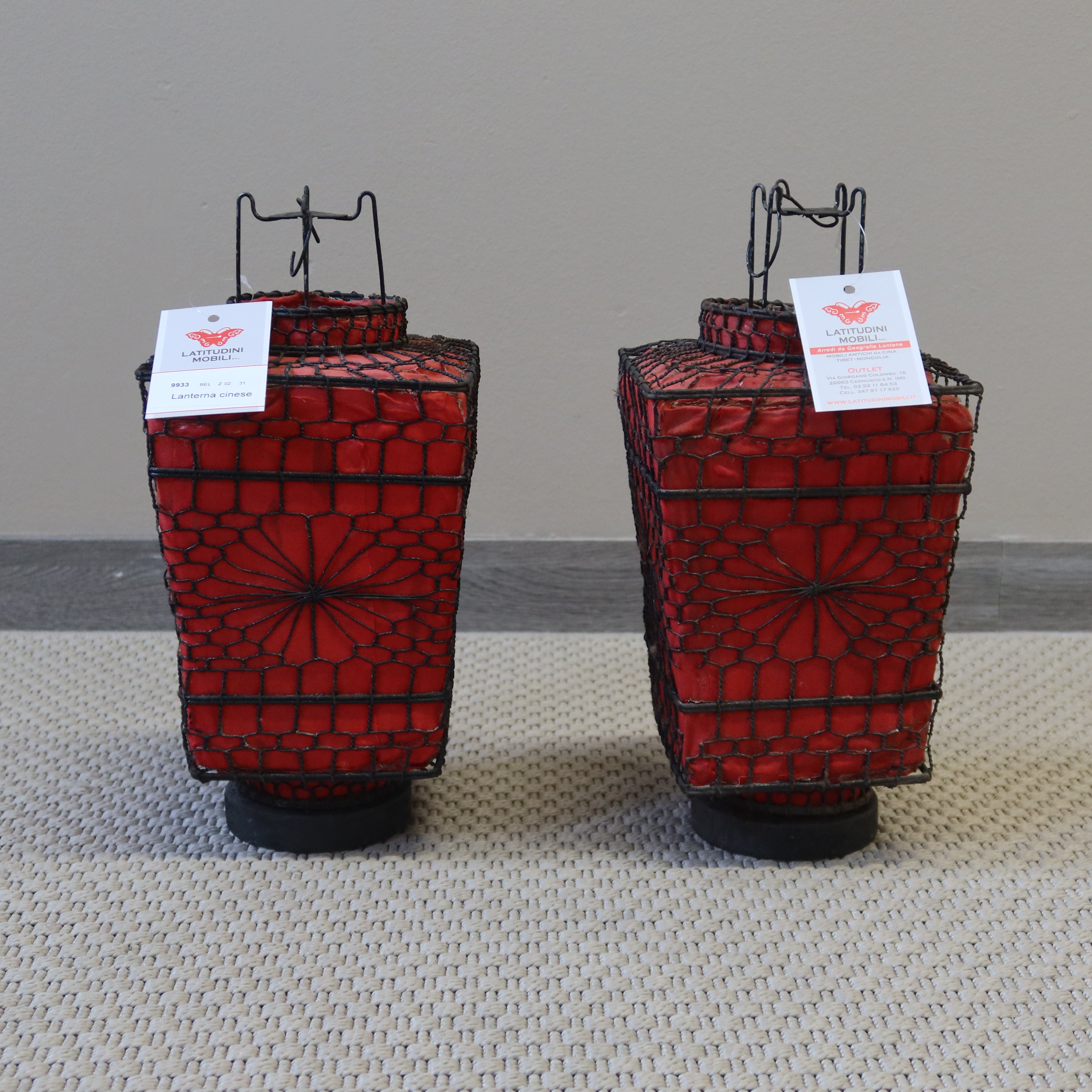 LANTERNA CINESE IN TELA COLORATA