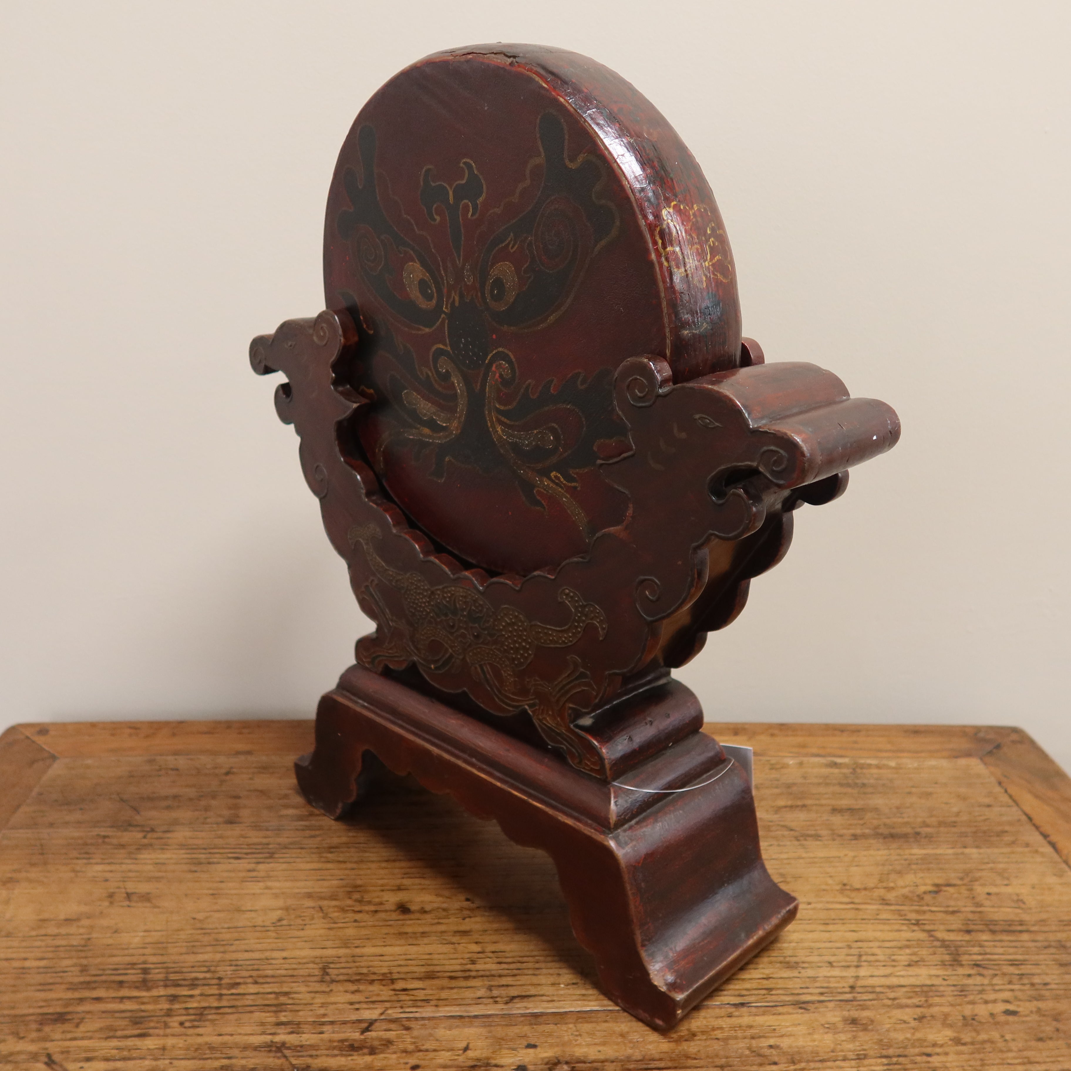 TAMBURELLO TIBETANO CON BASE