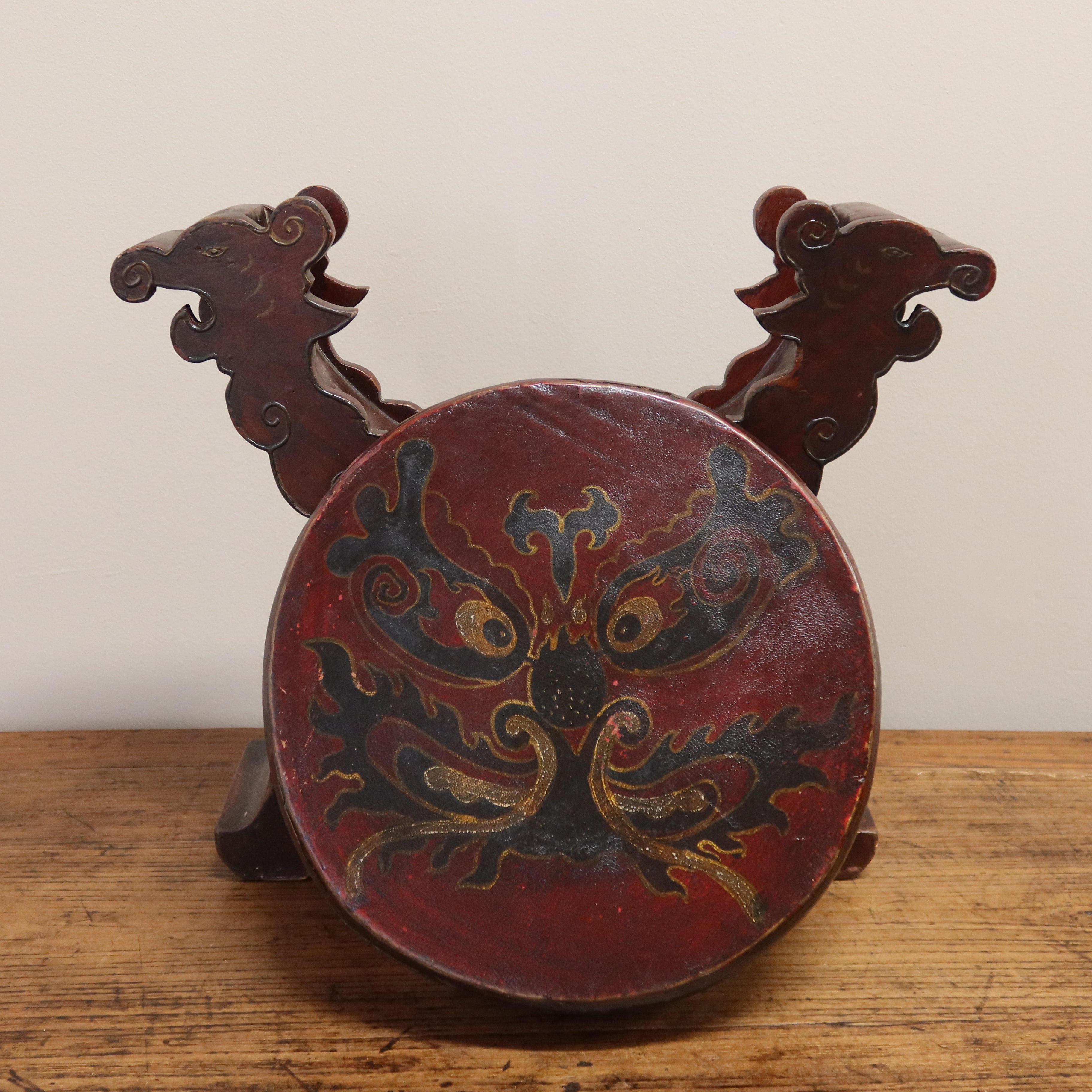 TAMBURELLO TIBETANO CON BASE