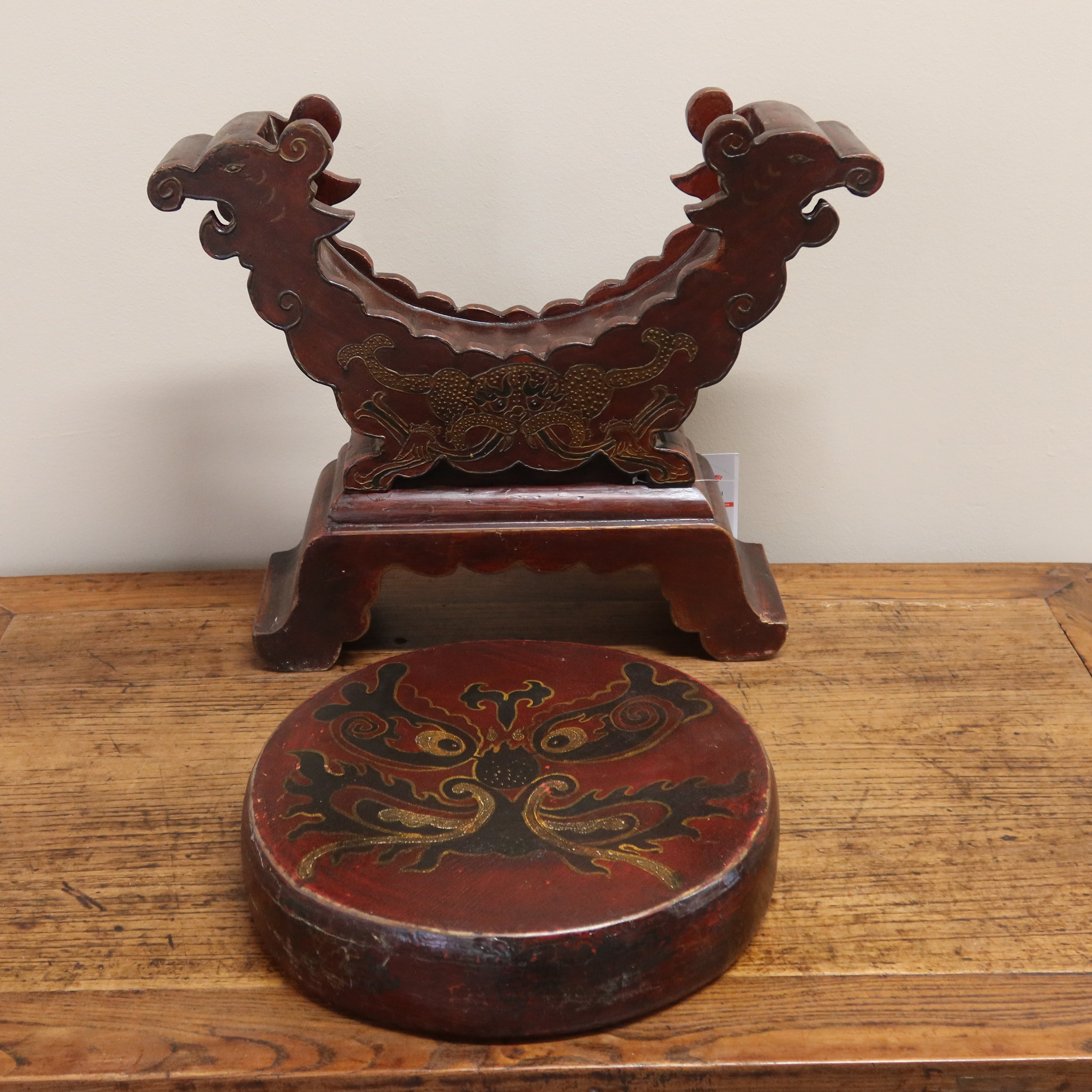 TAMBURELLO TIBETANO CON BASE