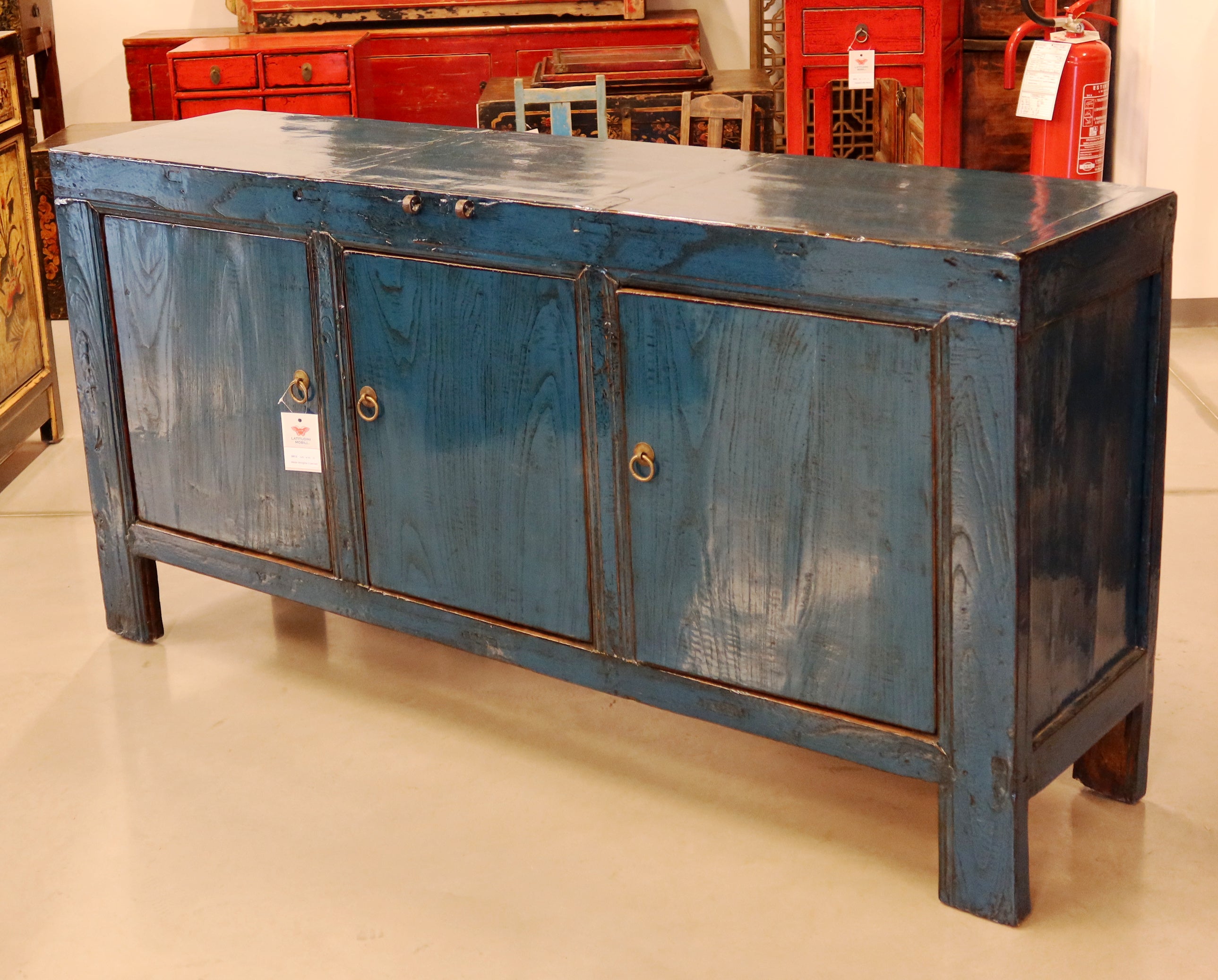 MADIA MONGOLIA LACCA BLU 3 PANNELLI