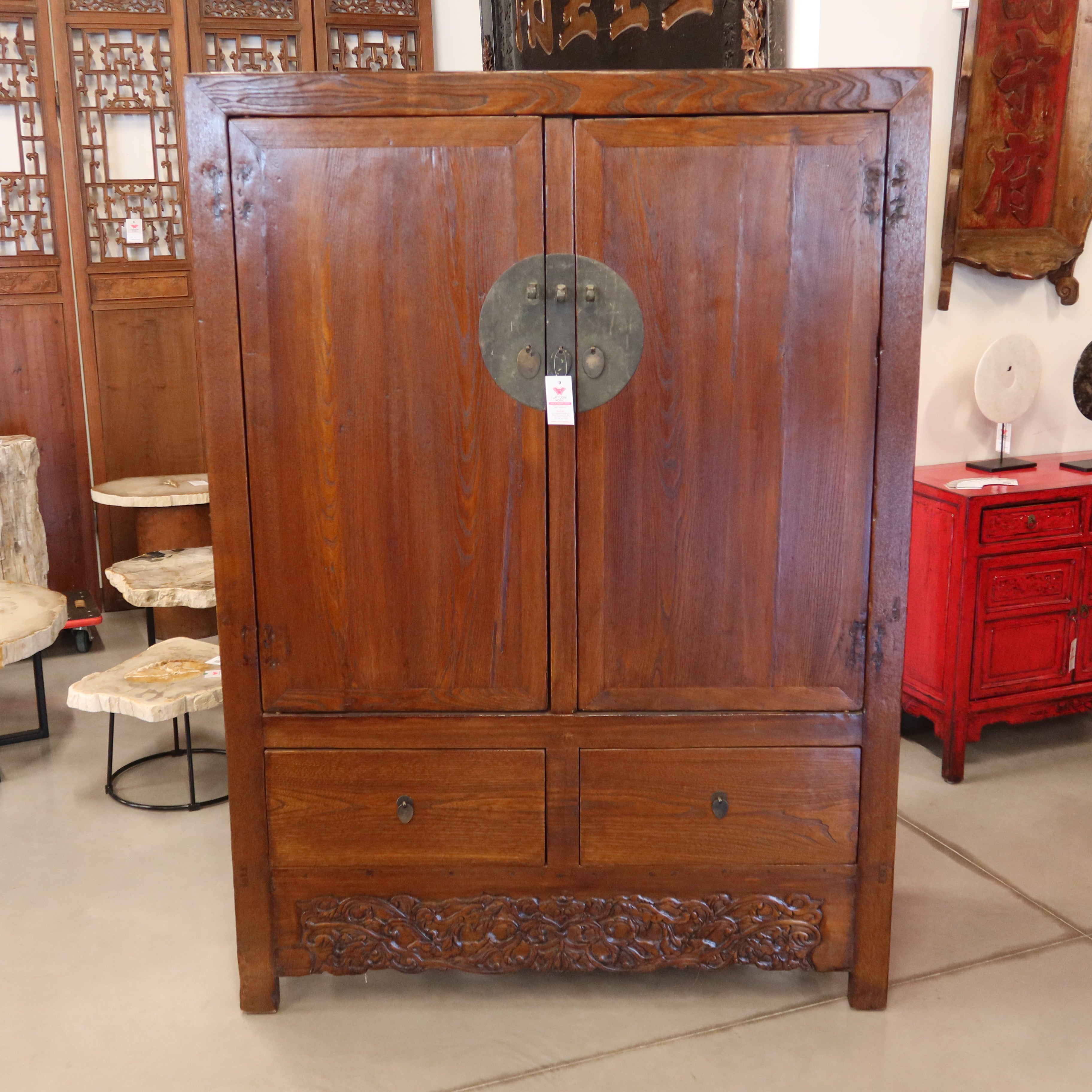 ARMADIO OLMO CINESE 2 ANTE 2 CASSETTI