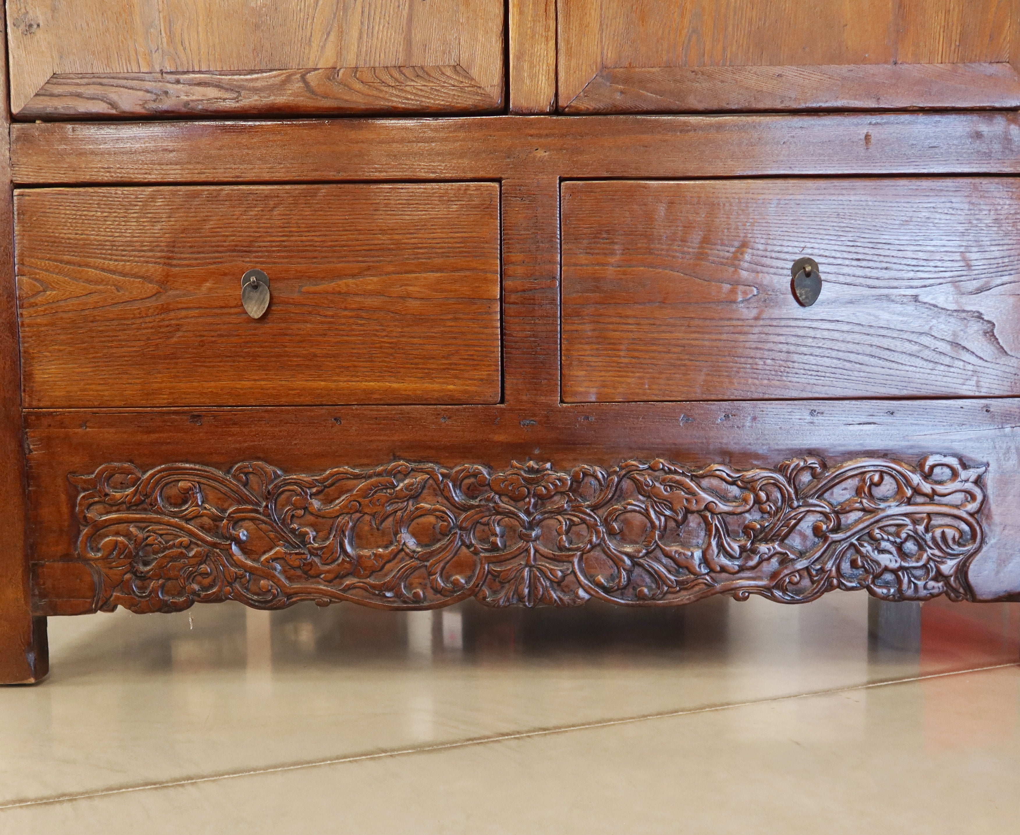 ARMADIO OLMO CINESE 2 ANTE 2 CASSETTI