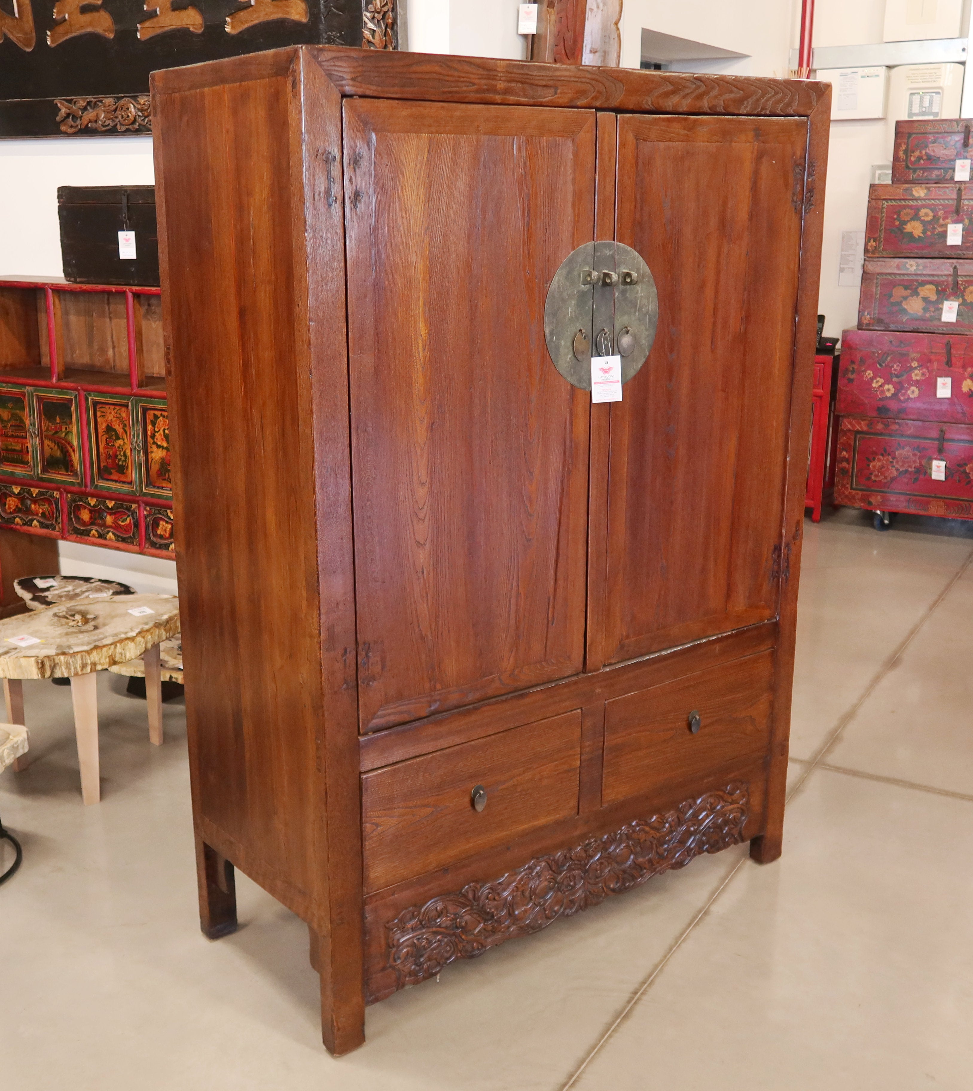 ARMADIO OLMO CINESE 2 ANTE 2 CASSETTI