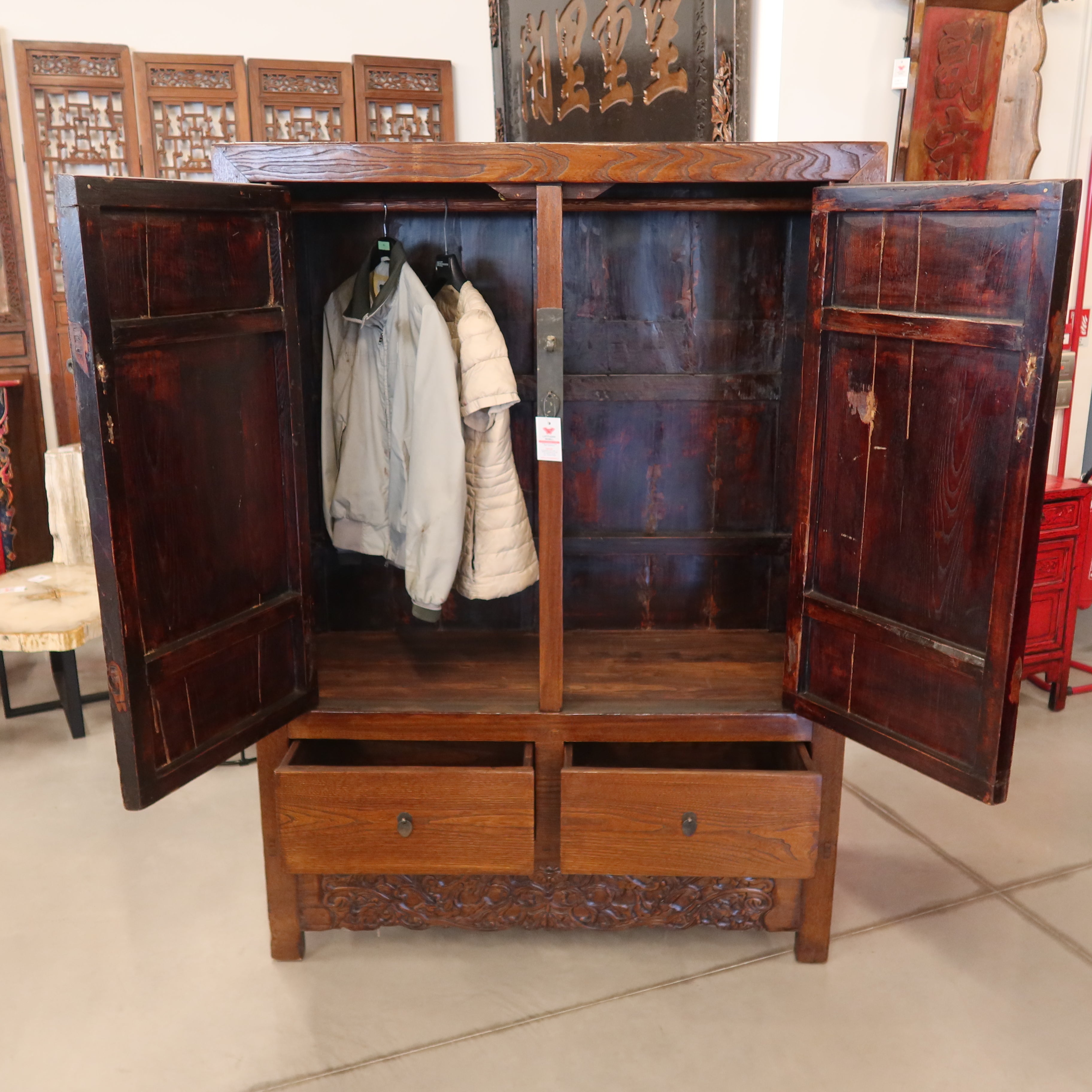 ARMADIO OLMO CINESE 2 ANTE 2 CASSETTI