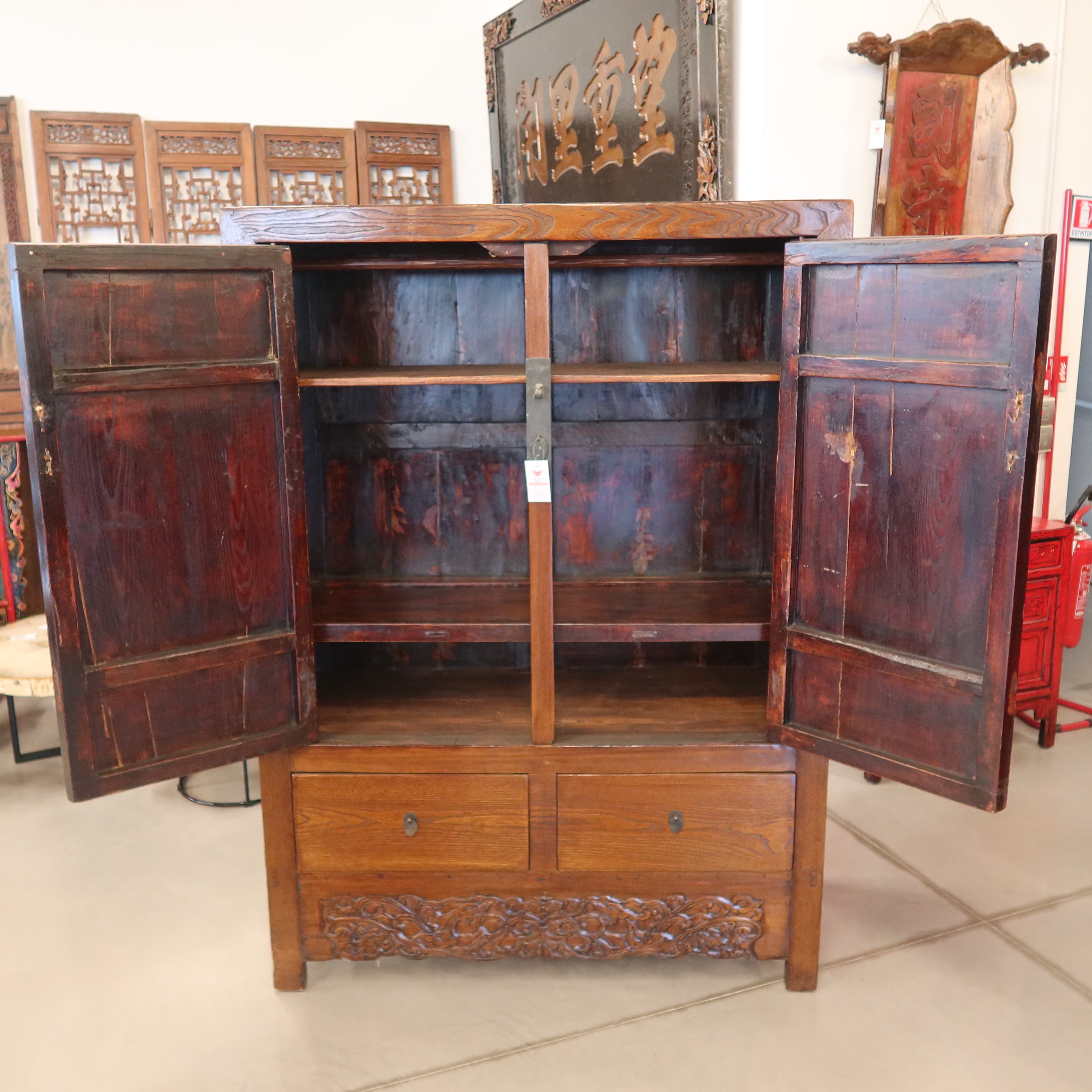 ARMADIO OLMO CINESE 2 ANTE 2 CASSETTI