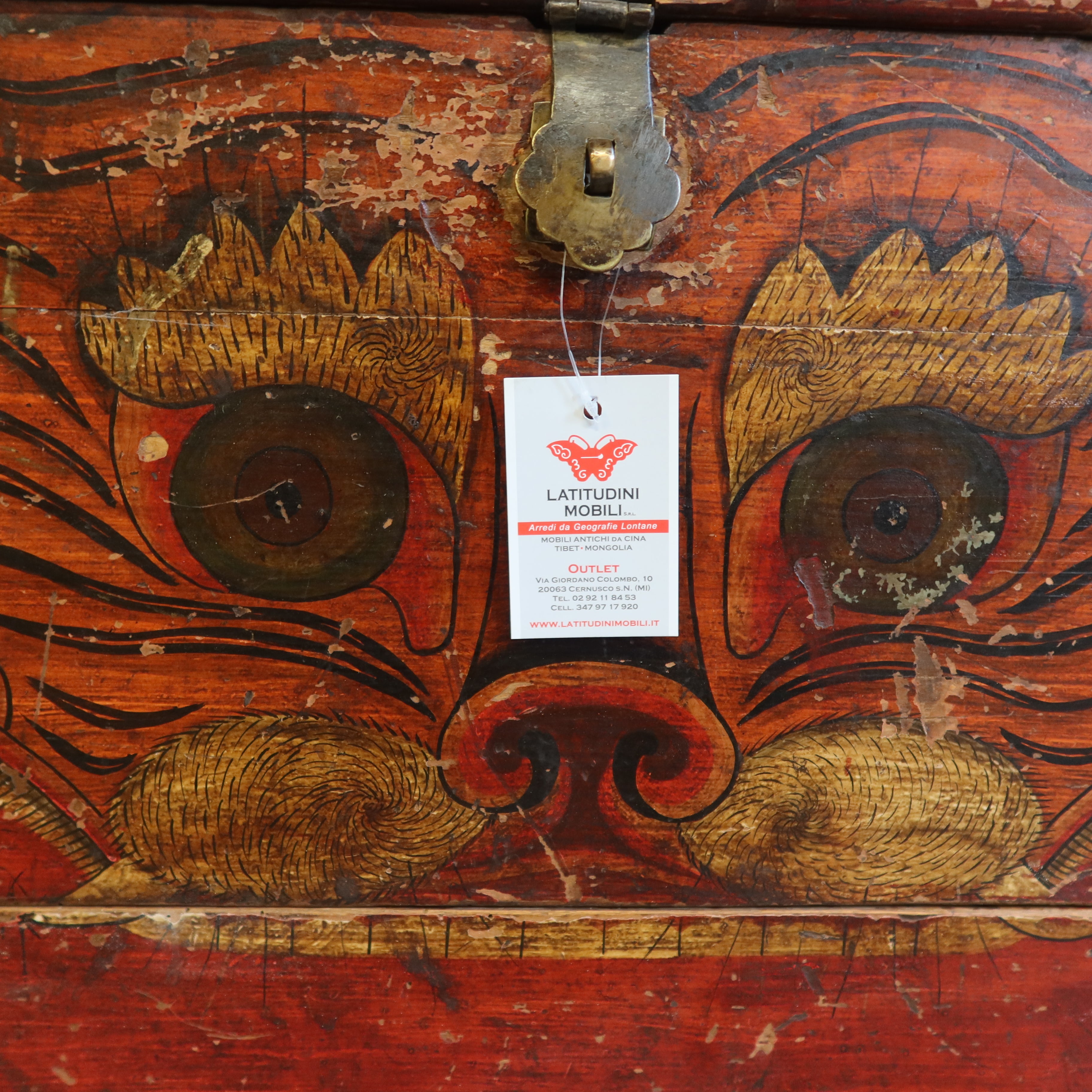 BAULE DEL QINGHAI CON DECORO TIGRE