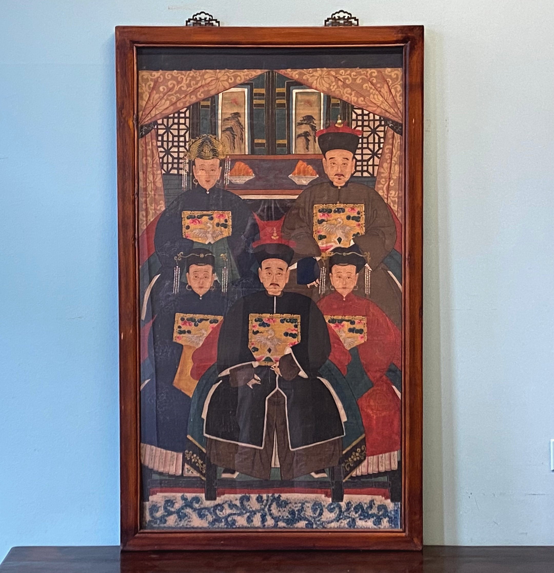 DIPINTO SU TELA "FAMIGLIA IMPERIALE" CINESE