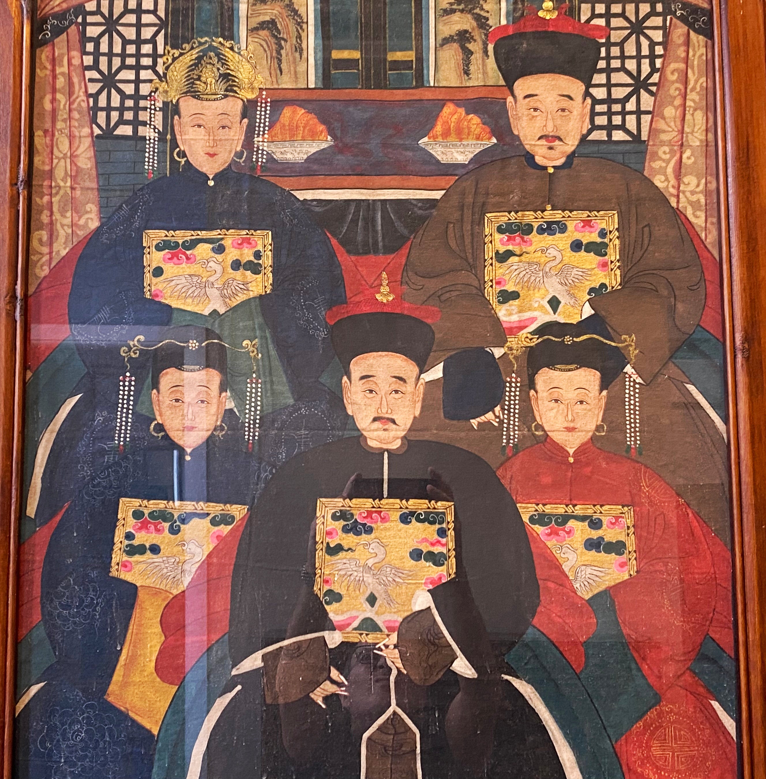 TELA "FAMIGLIA DIGNITARI" CINESI