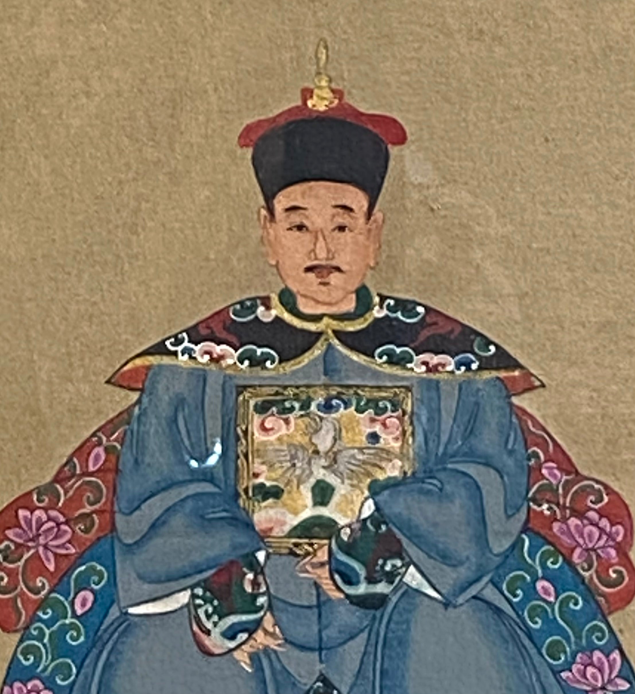 DIPINTO SU TELA "IMPERATORE CINESE"