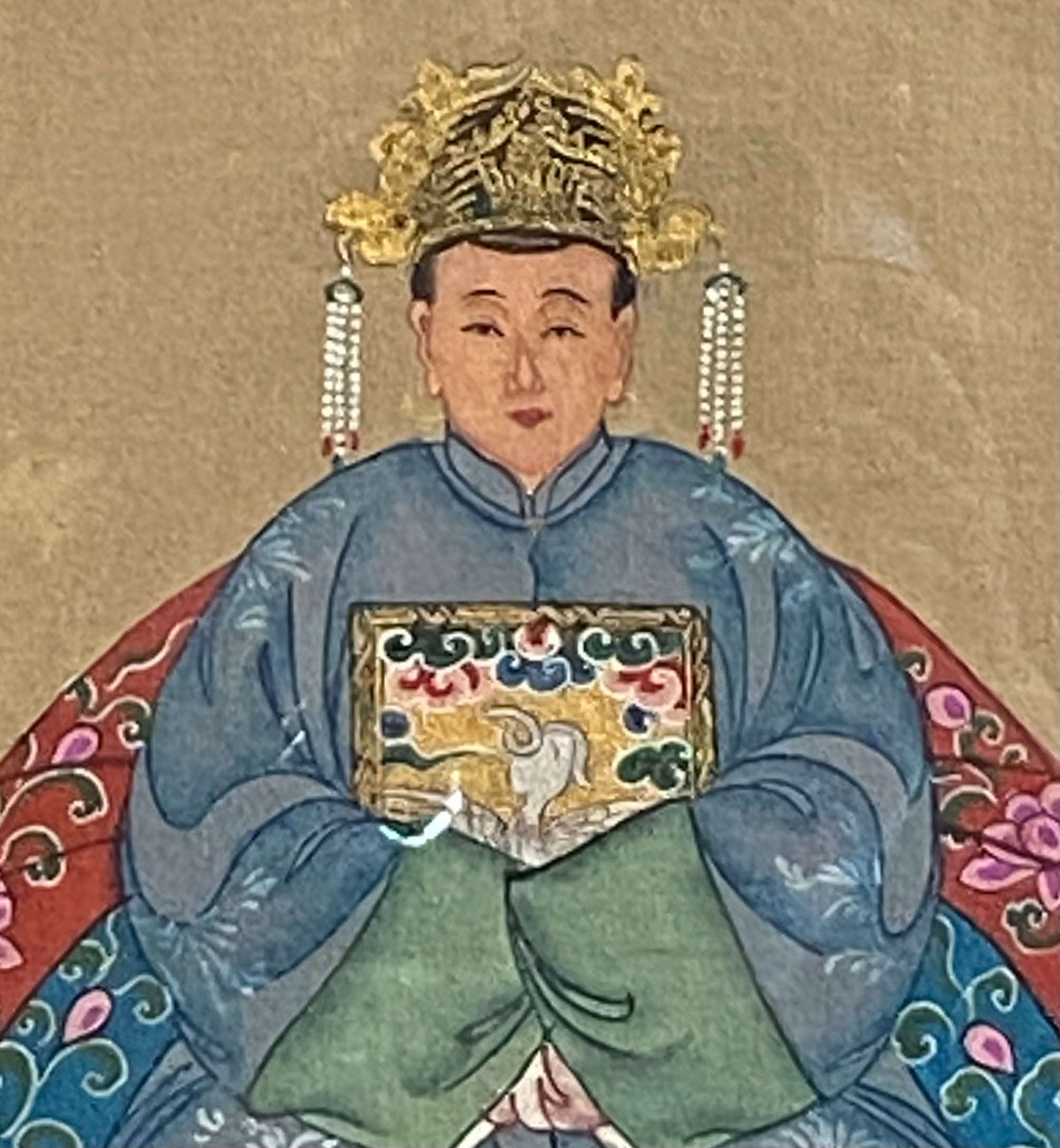 DIPINTO SU TELA "IMPERATORE CINESE"