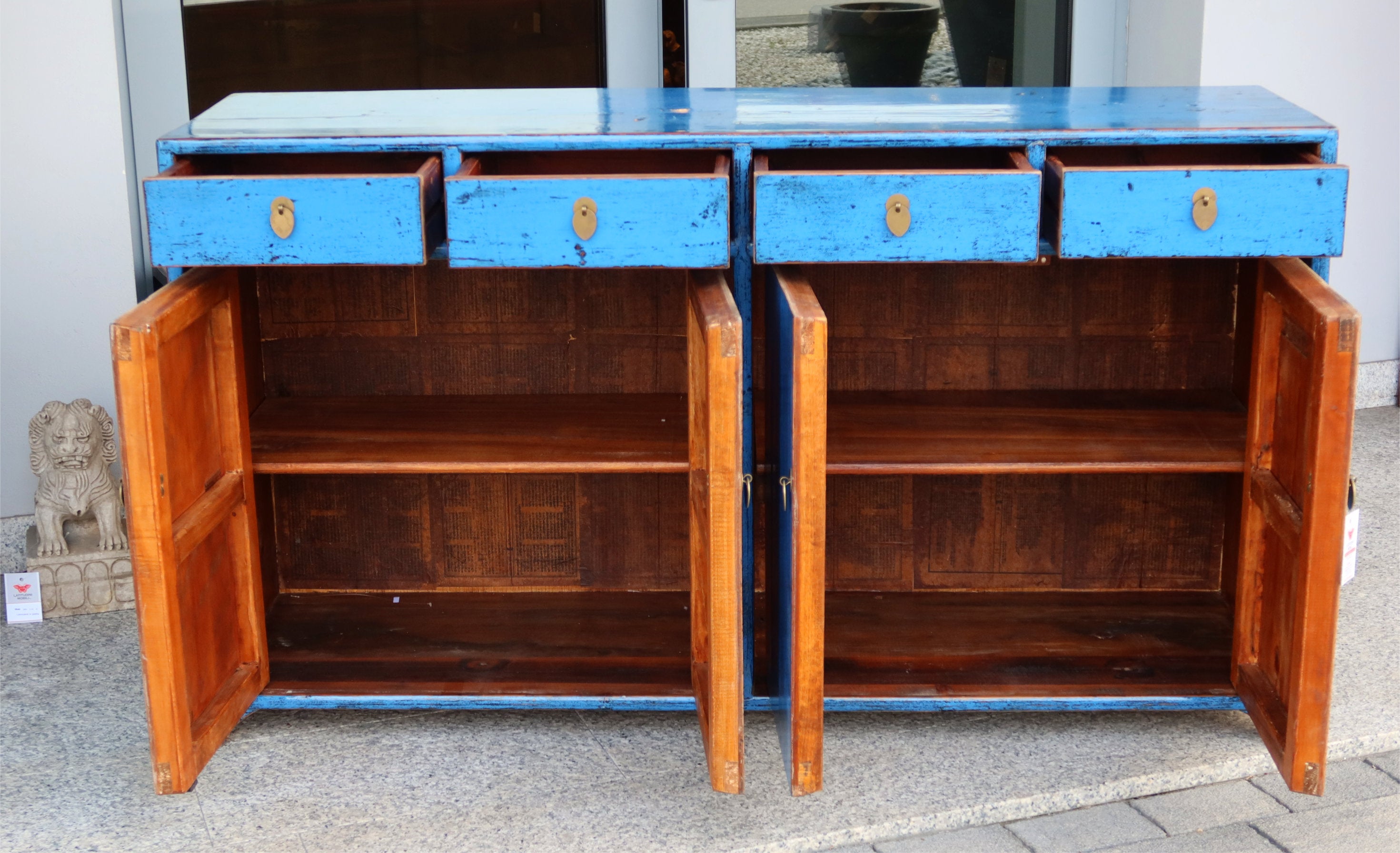 BUFFET CINESE LACCA AZZURRA