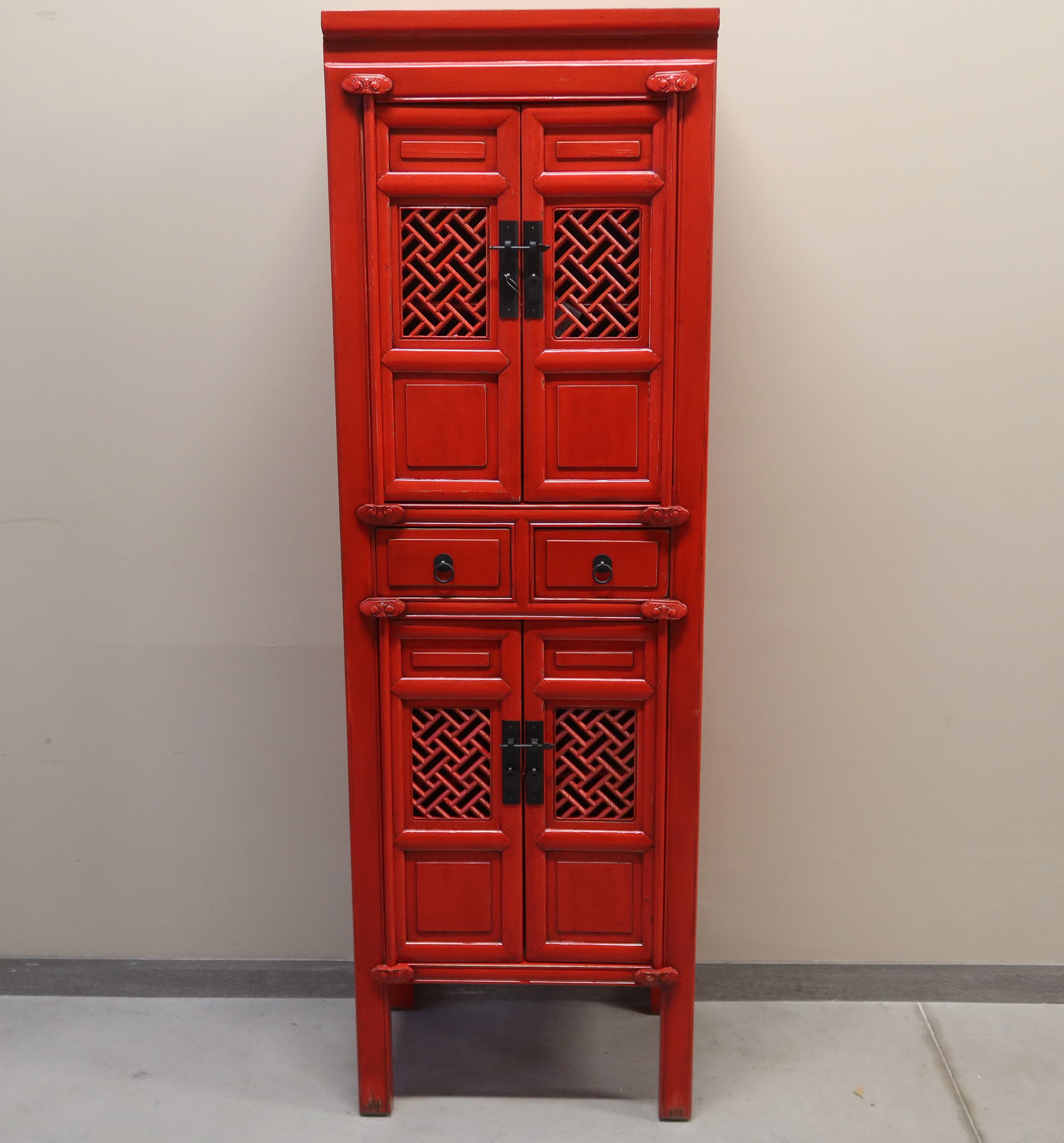 ARMADIETTO LACCA ROSSA ANTE A GRATA