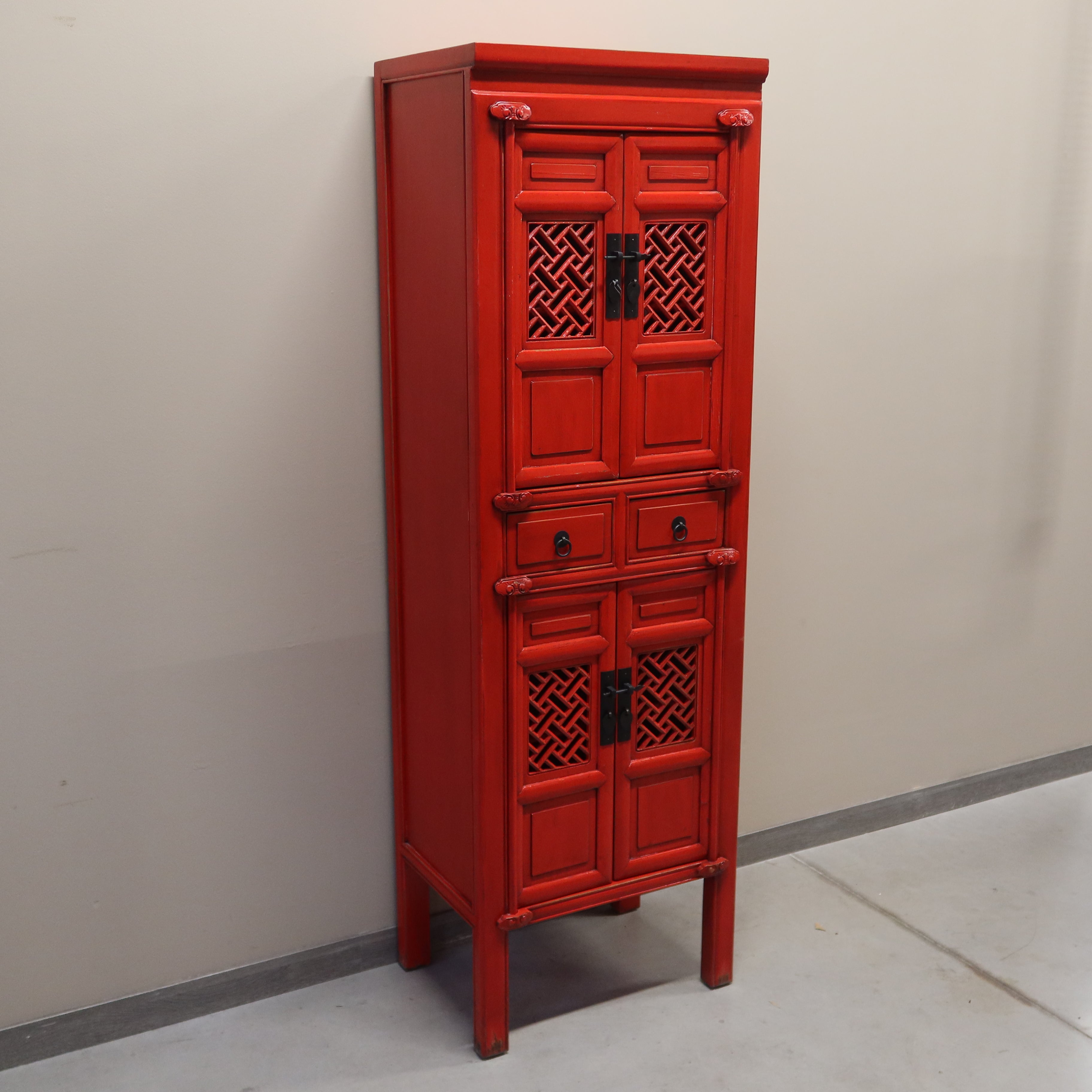 ARMADIETTO LACCA ROSSA ANTE A GRATA