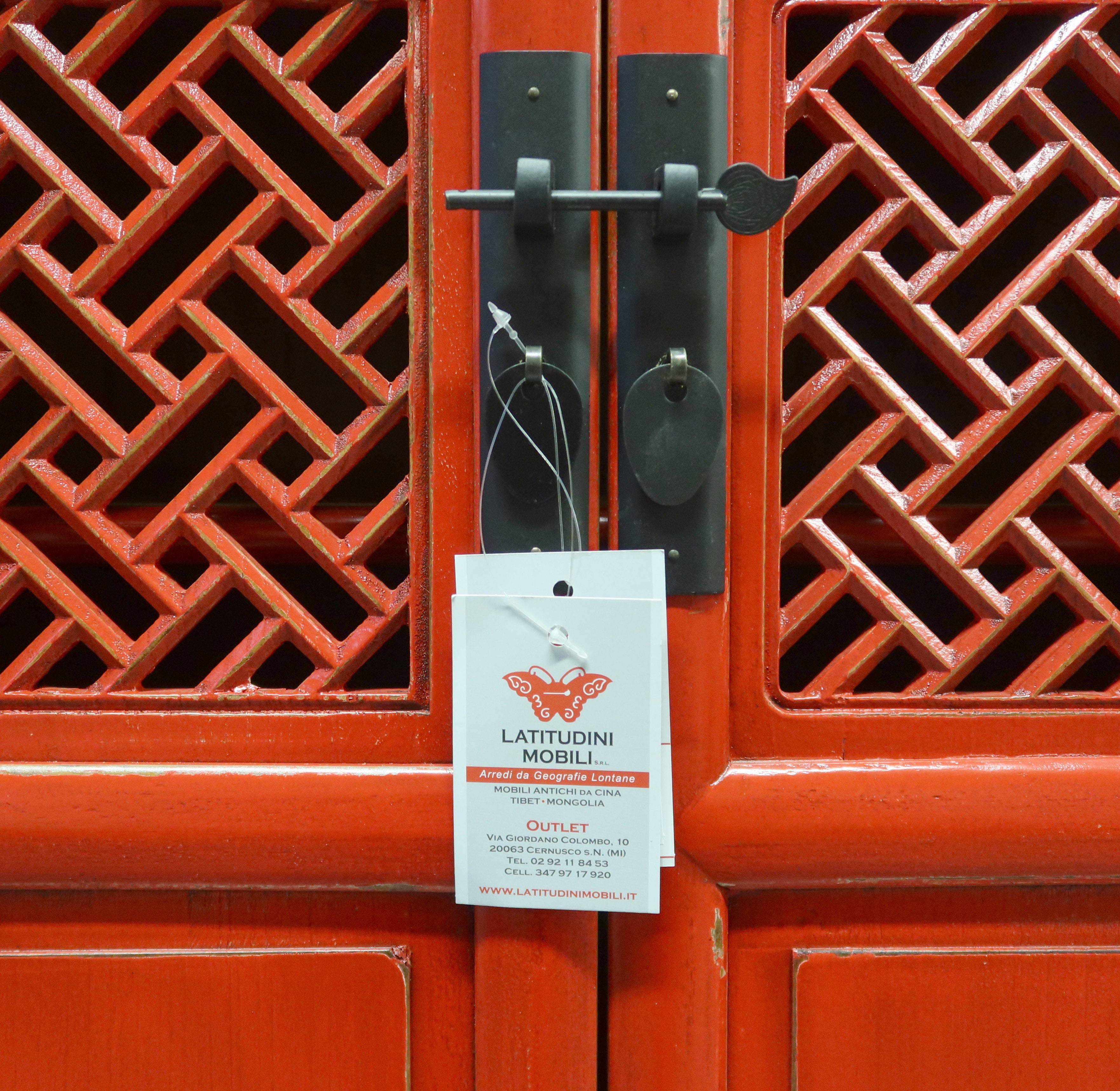 ARMADIETTO LACCA ROSSA ANTE A GRATA