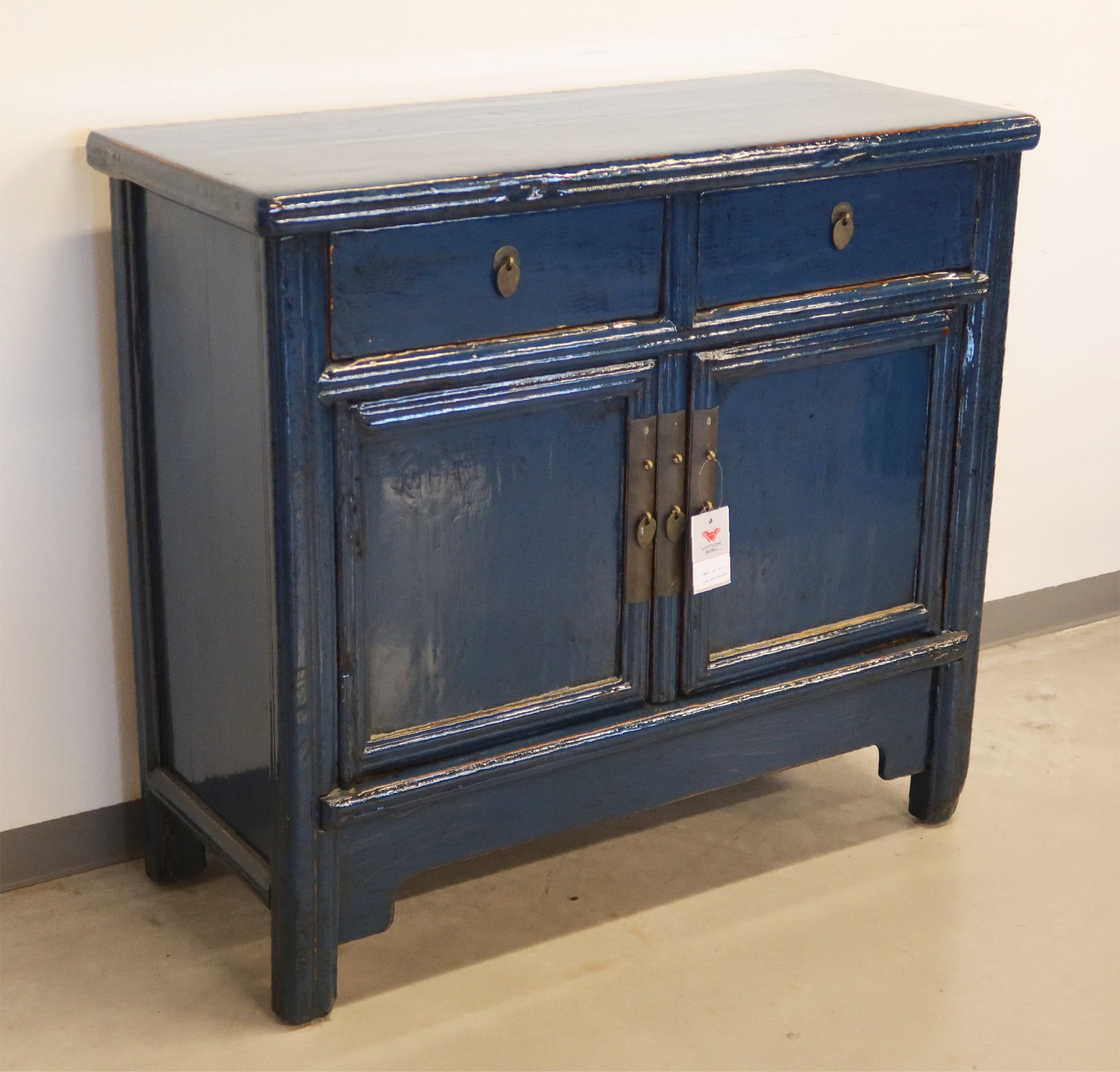 CREDENZINO LACCA BLU 2C2A