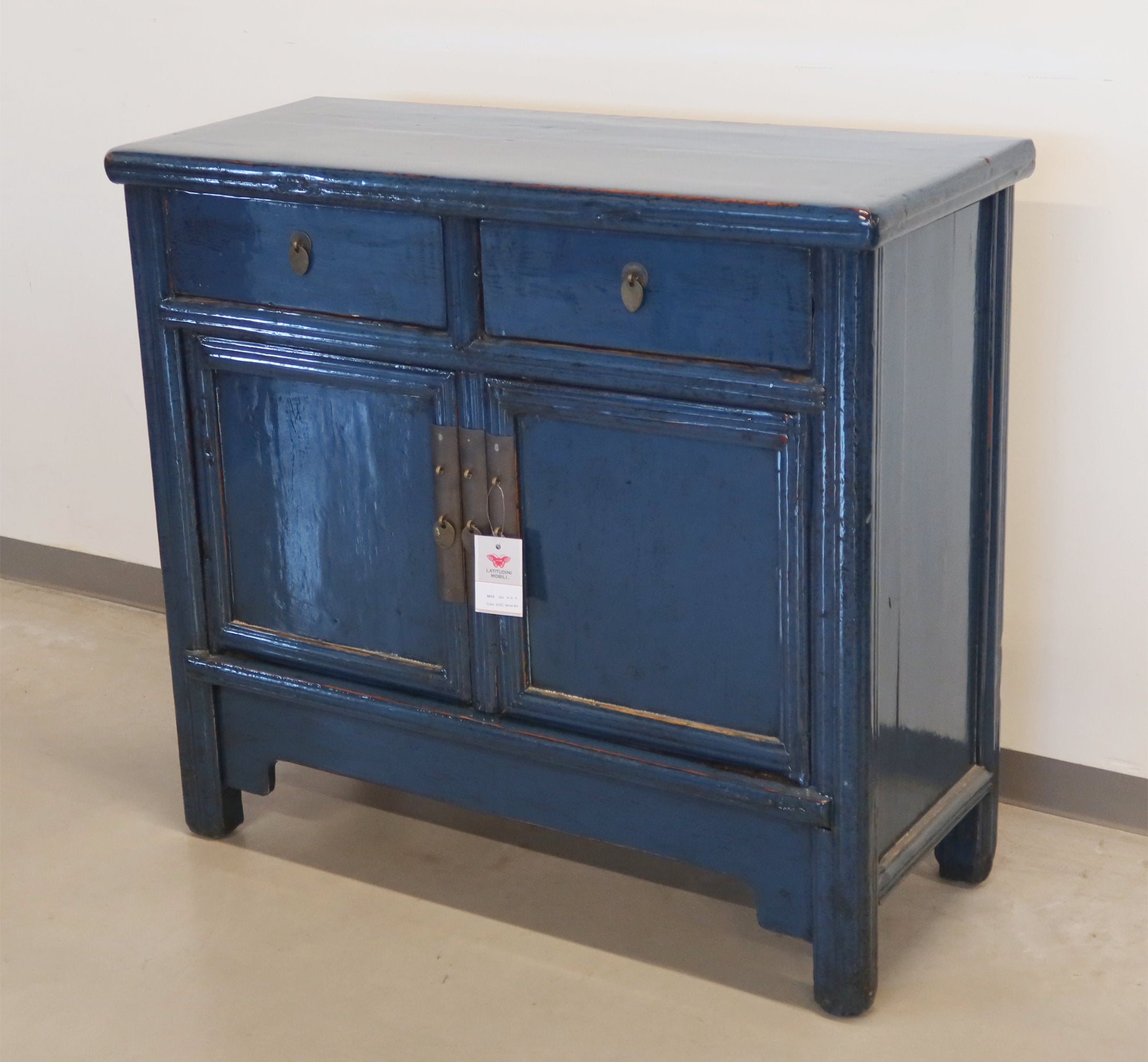 CREDENZINO LACCA BLU 2C2A