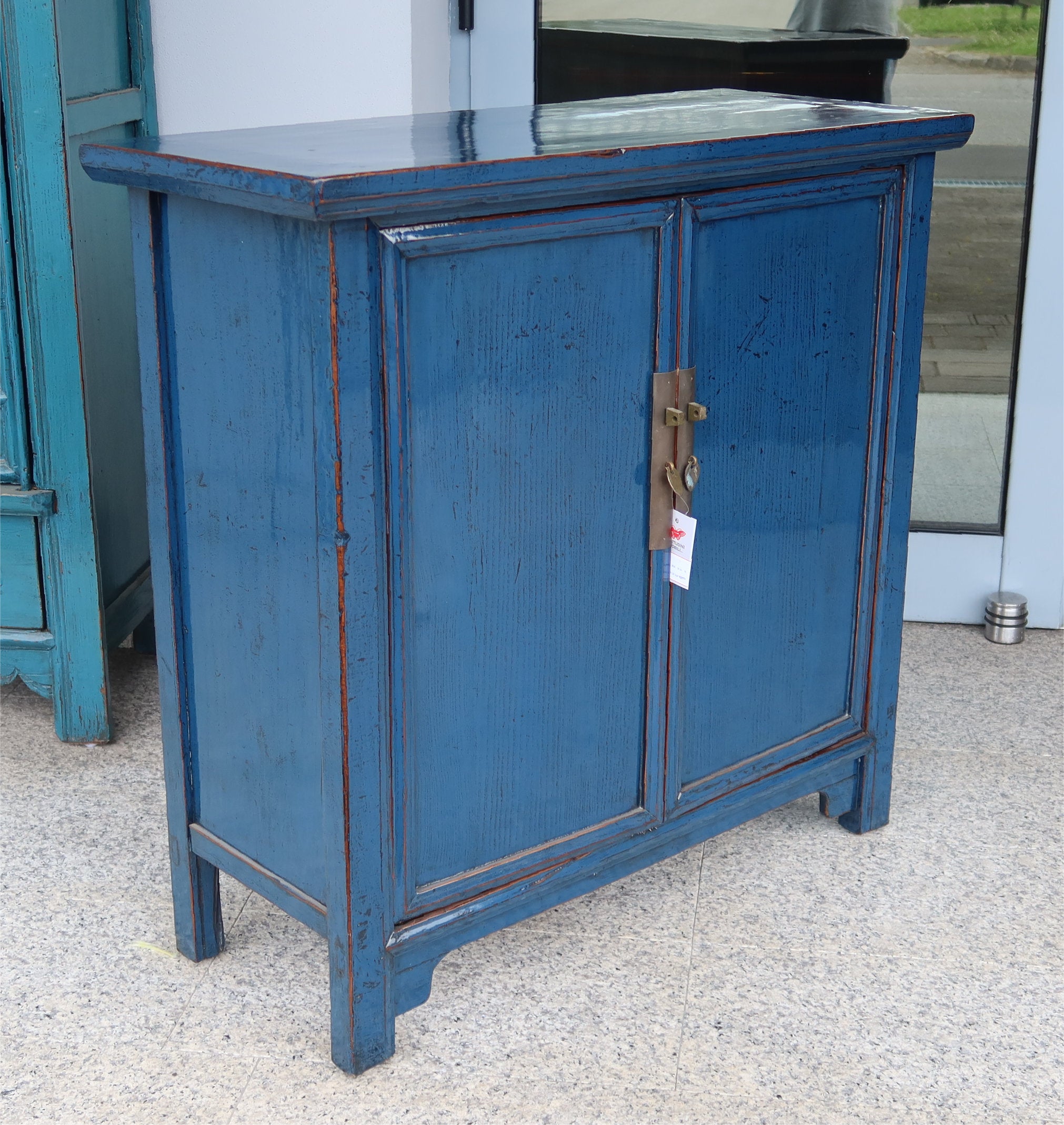 CREDENZA 2 ANTE LACCA BLU