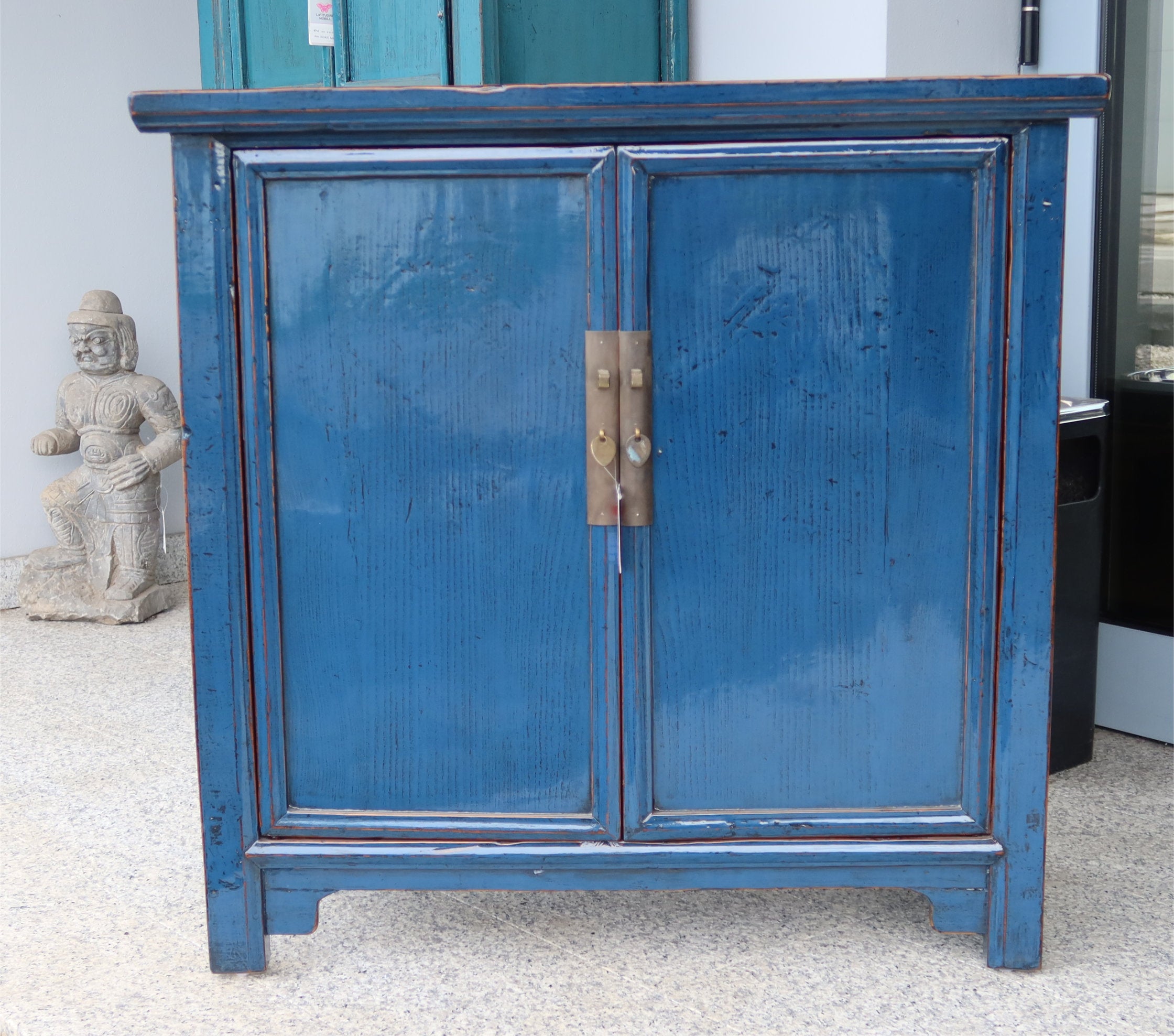 CREDENZA 2 ANTE LACCA BLU