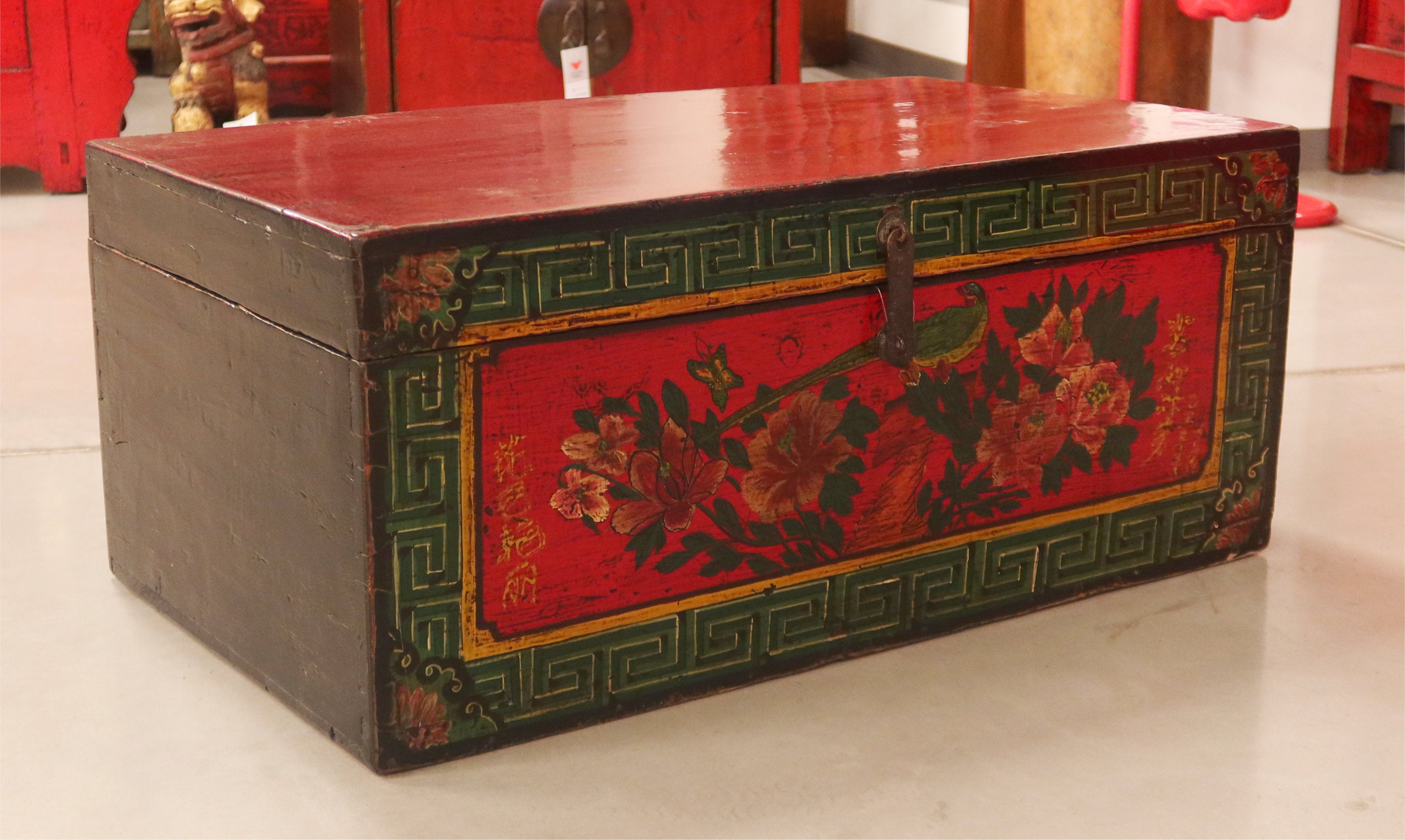 BAULE DELLA MONGOLIA DECORO FLOREALE