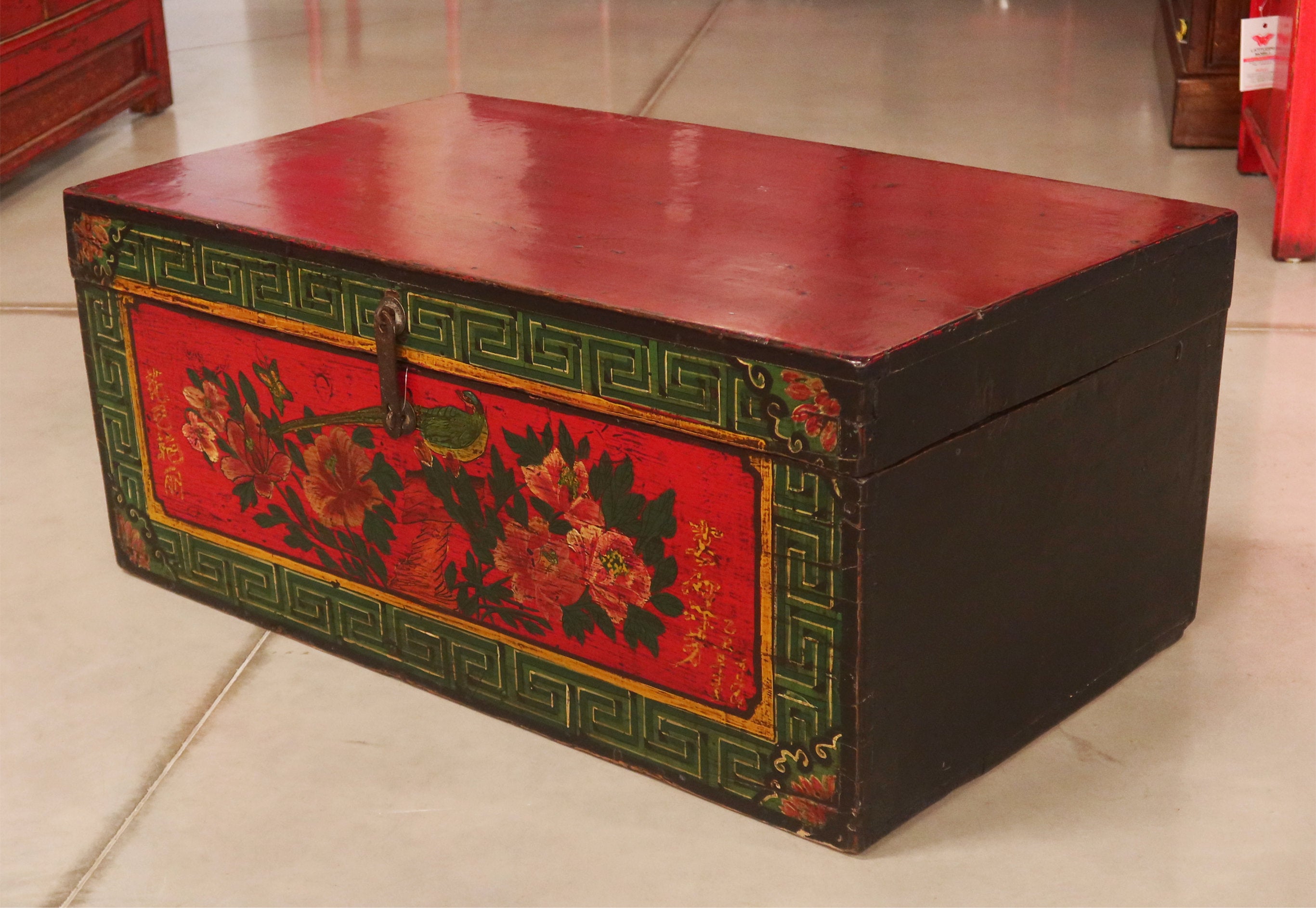 BAULE DELLA MONGOLIA DECORO FLOREALE
